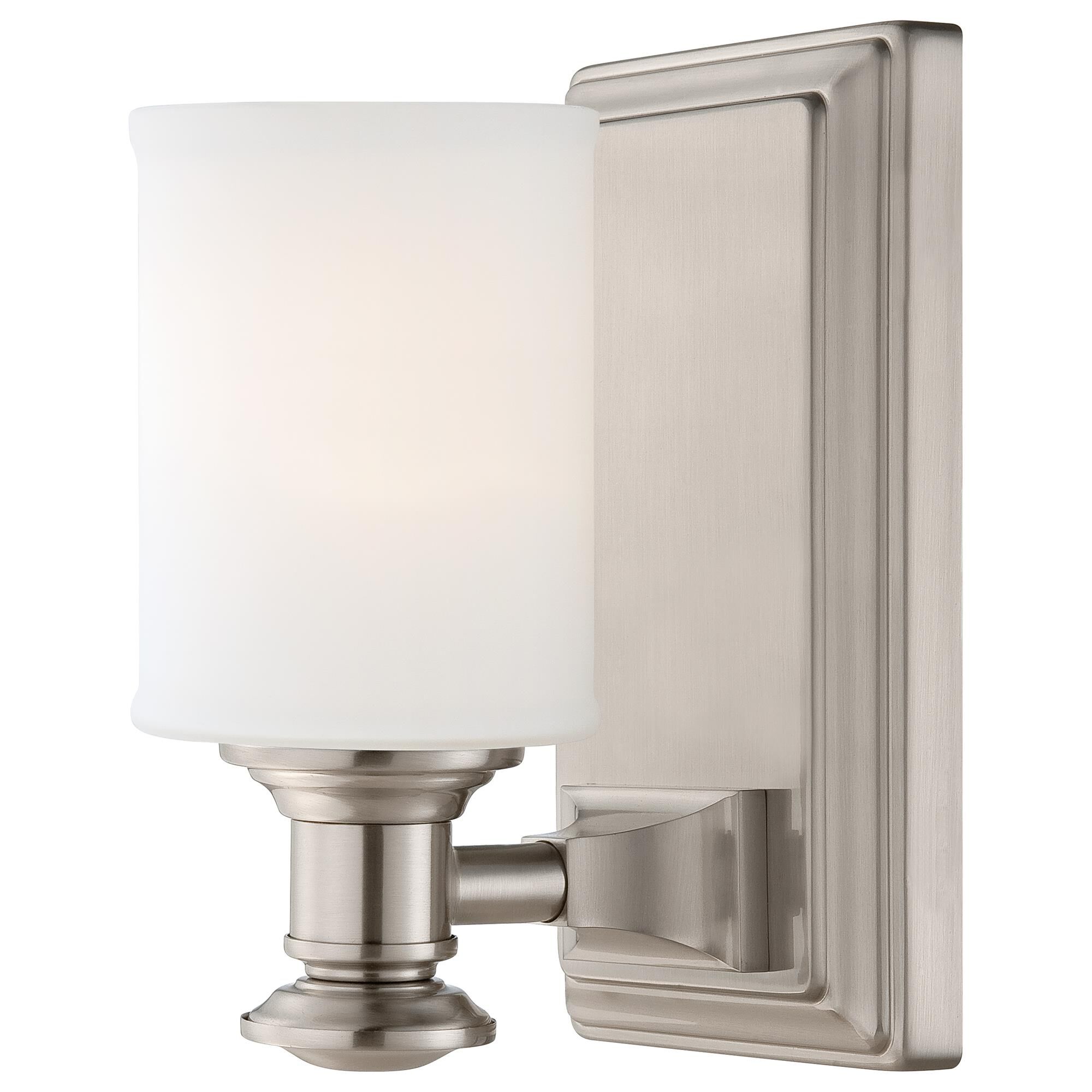 Shown in Brushed Nickel finish and Etched Opal glass