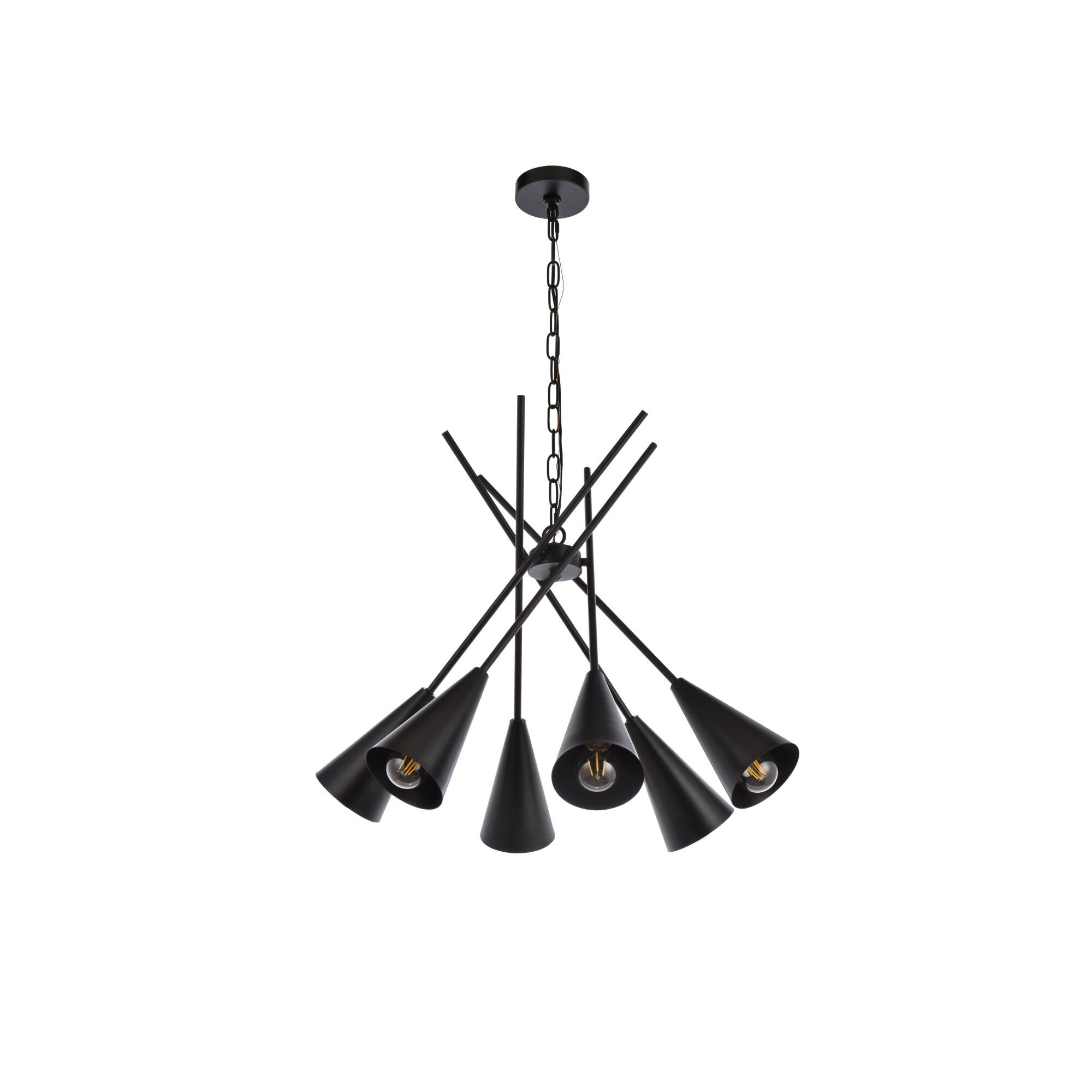 Casen 32 Inch 6 Light Chandelier by Elegant Lighting