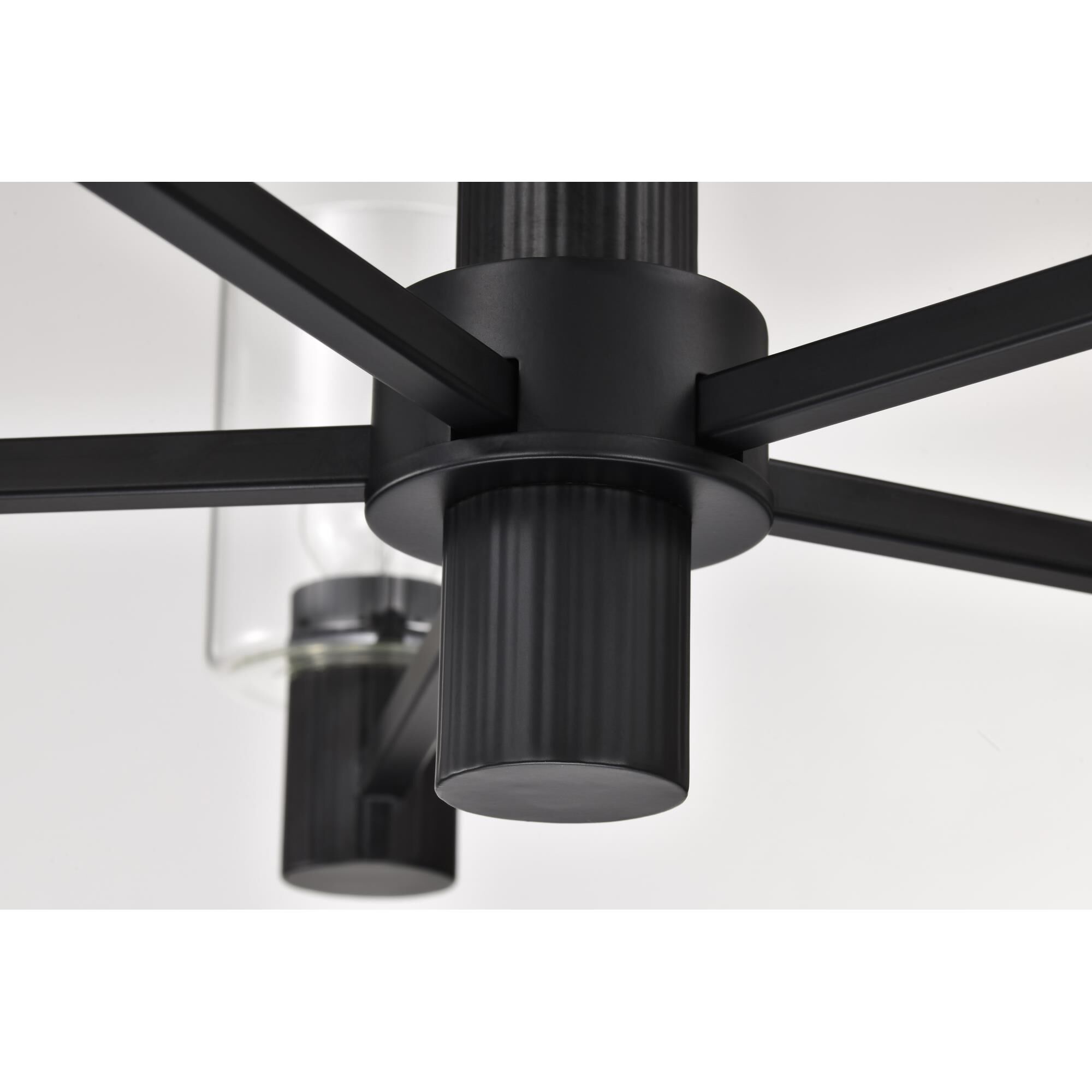 Shown in Matte Black finish and Clear glass