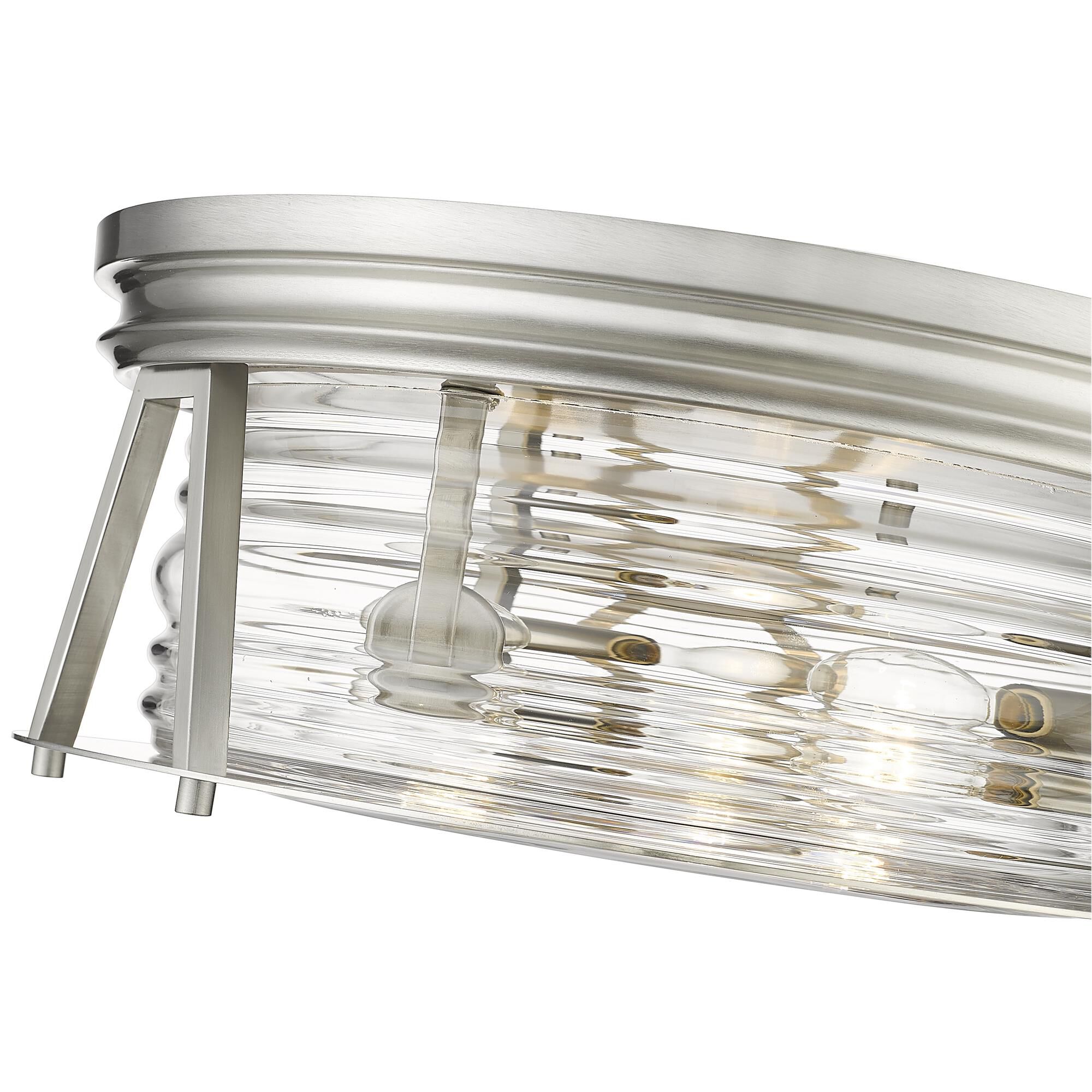 Shown in Brushed Nickel finish and Clear glass and No Shade shade