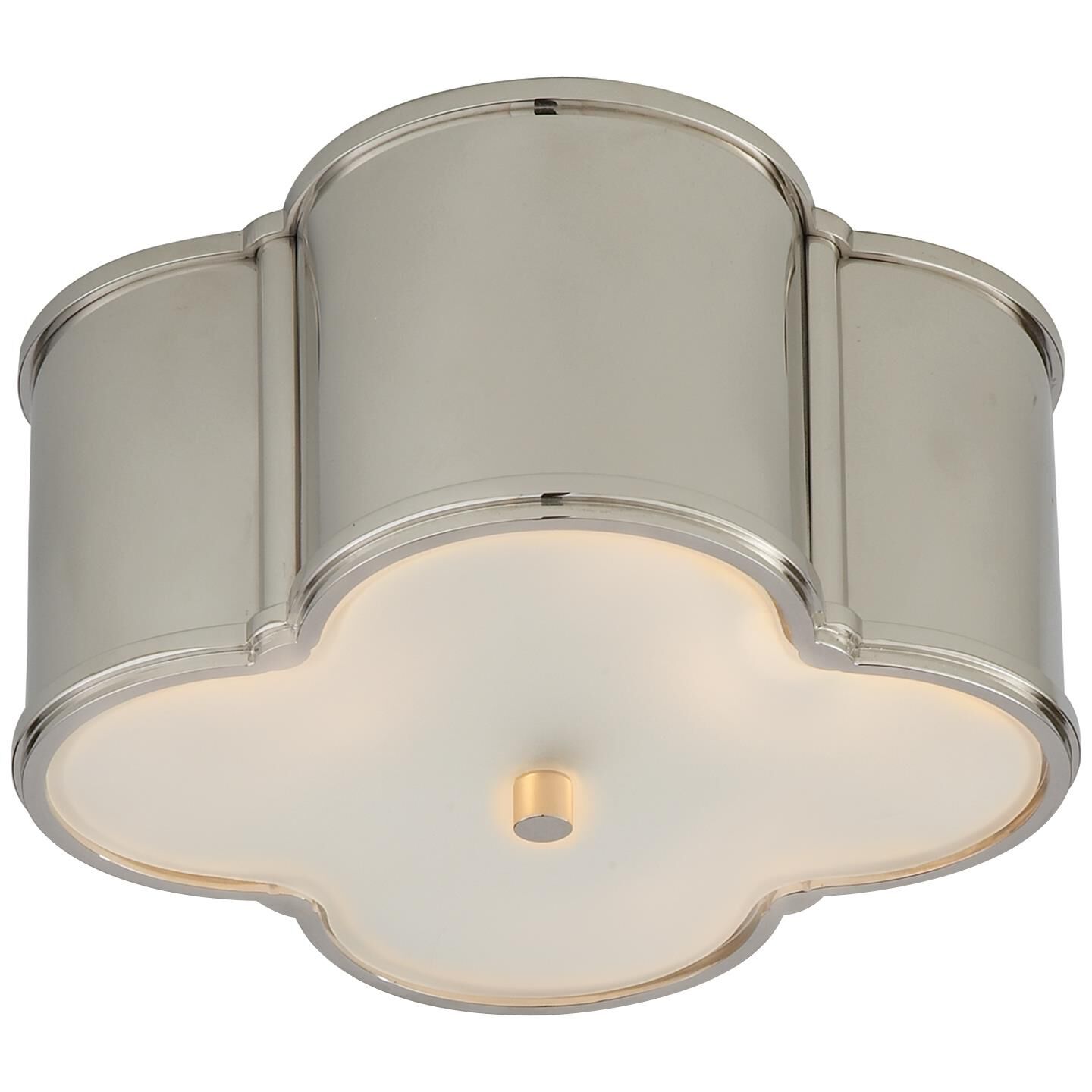 Shown in Polished Nickel finish and Frosted glass