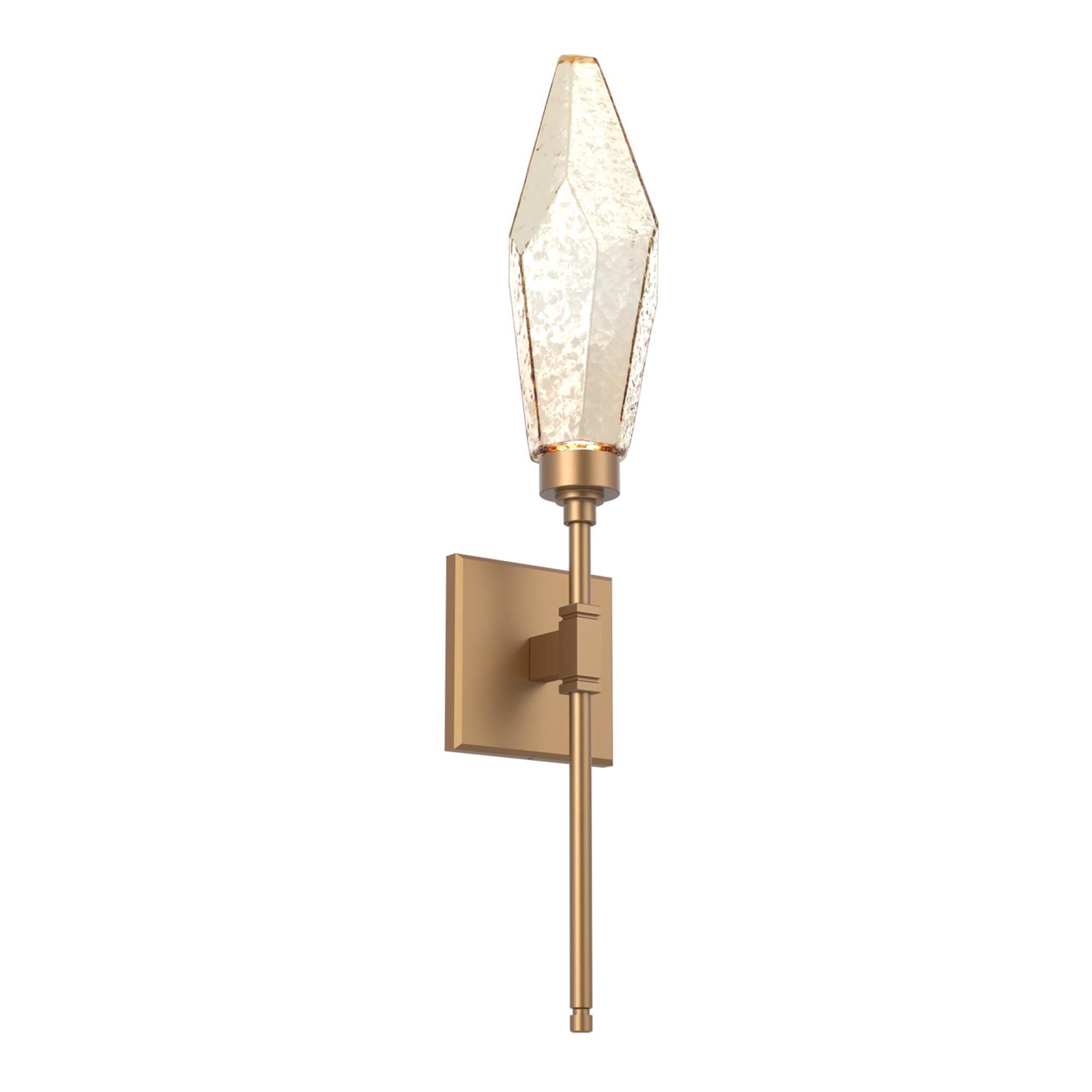 Shown in Novel Brass finish and Chilled Blown And Amber glass