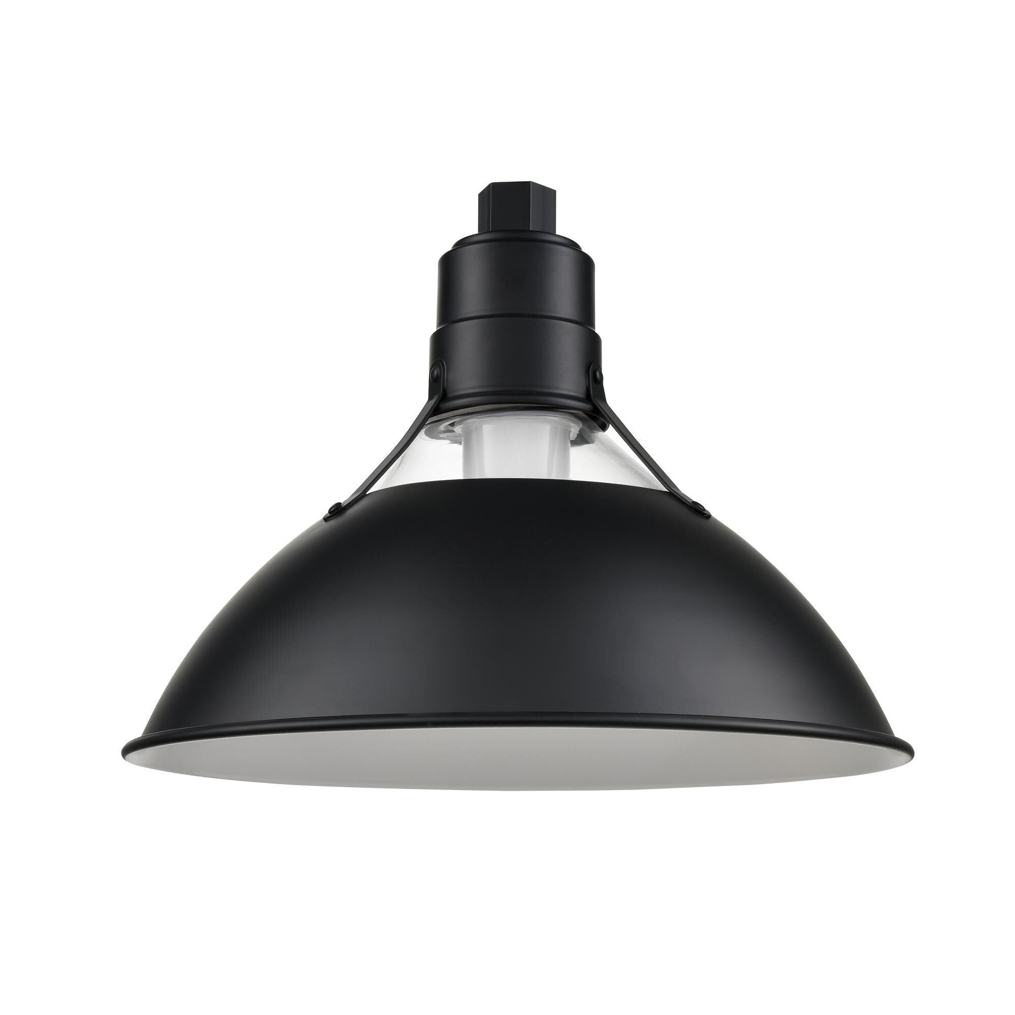 Shown in Satin Black finish and Black; Clear glass