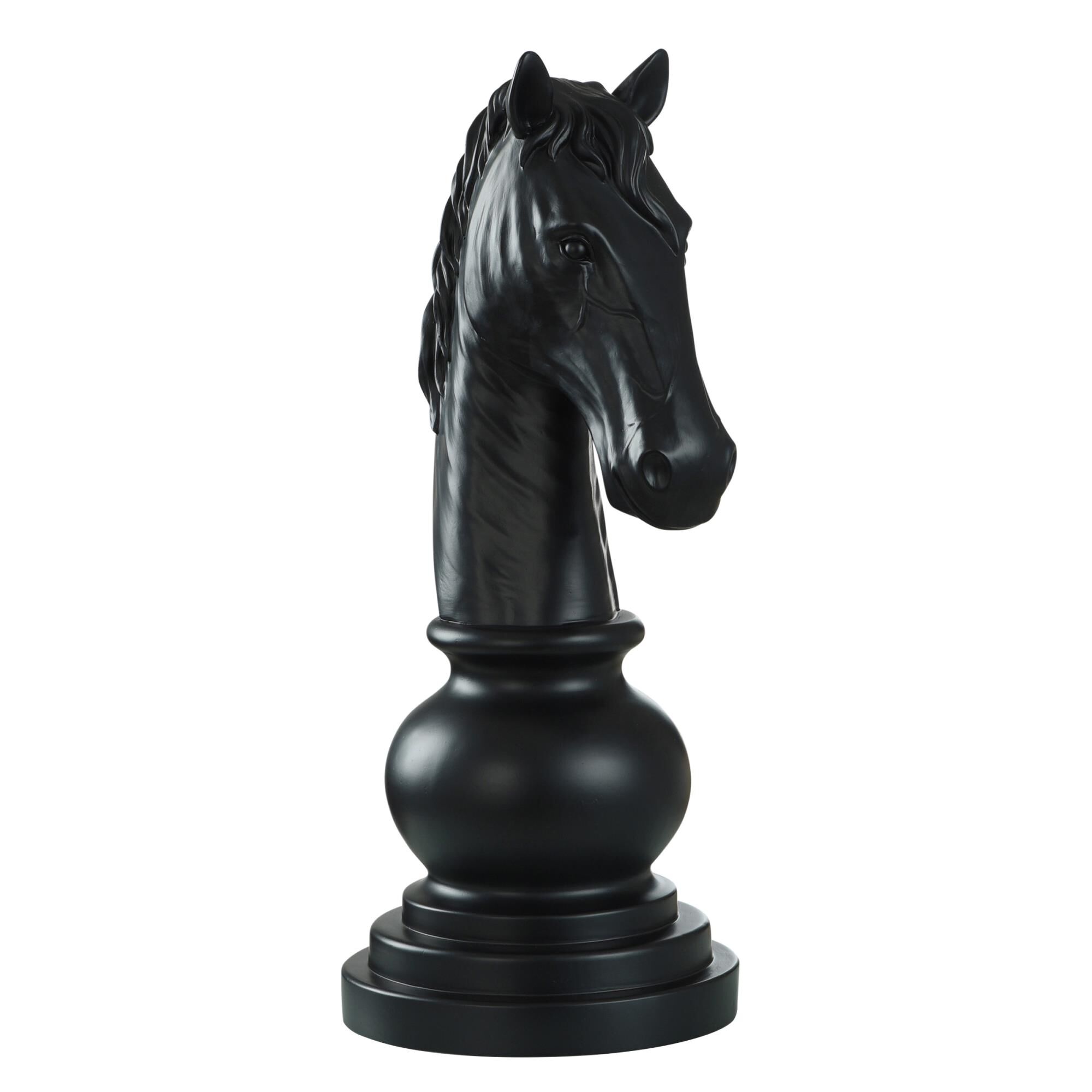 Knight Chess Piece Sculpture by Harp and Finial