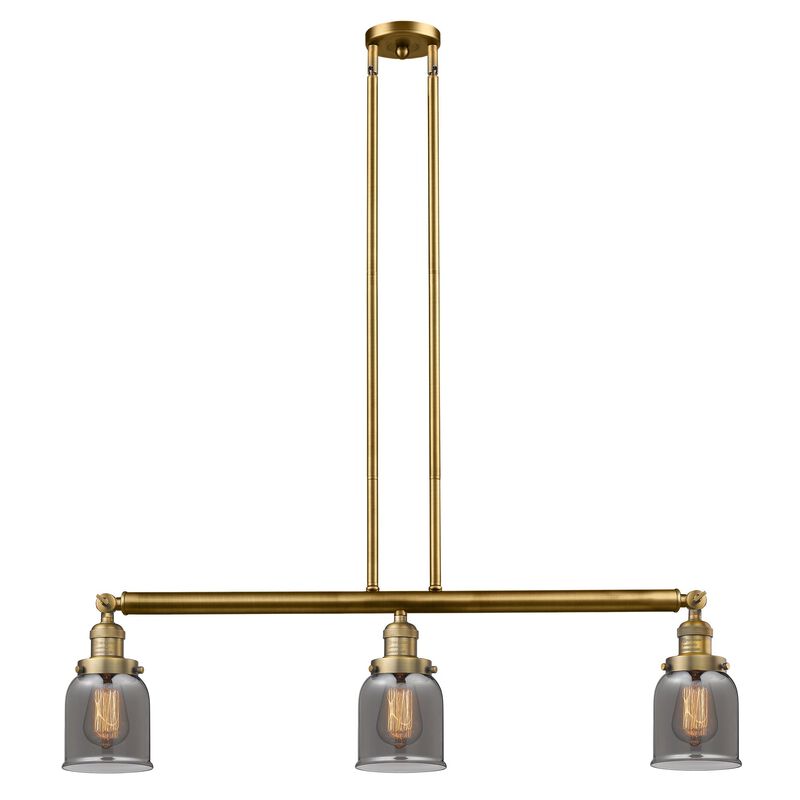 Bruno Marashlian Small Bell 36 Inch 3 Light Linear Suspension Light by Innovations Lighting