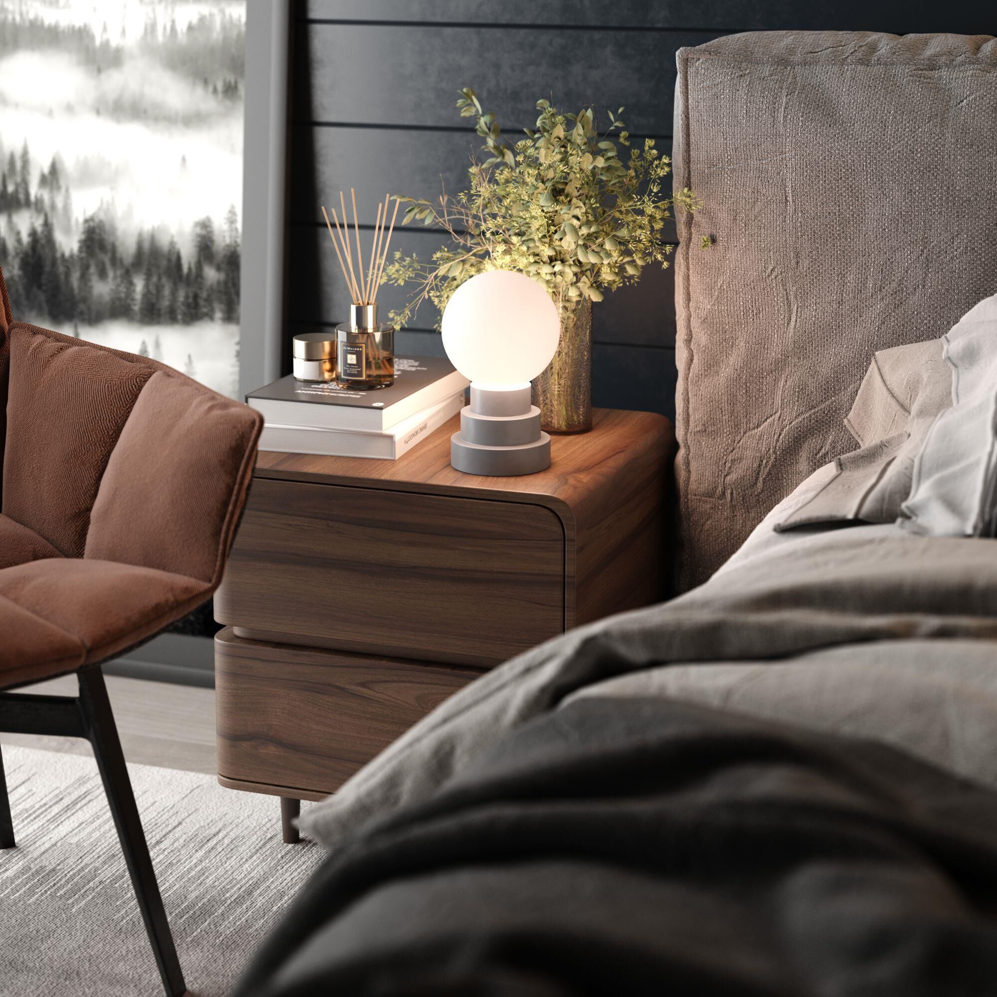 Kibun Globe 14 Inch Table Lamp by Bulbrite