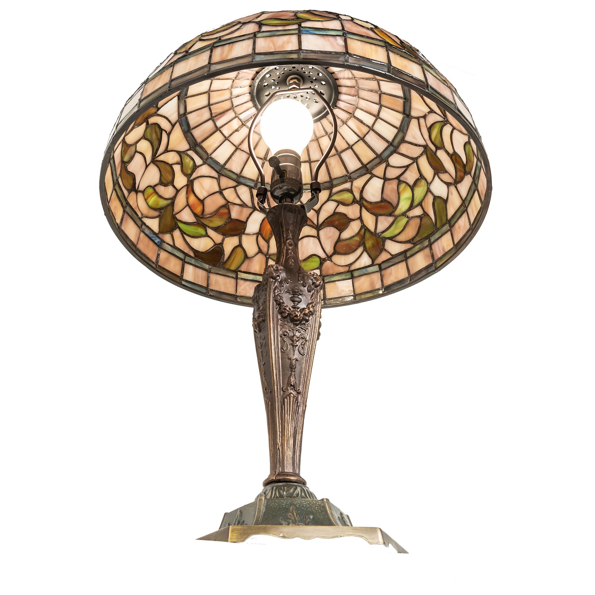Tiffany Turning Leaf 23 Inch Table Lamp by Meyda Lighting
