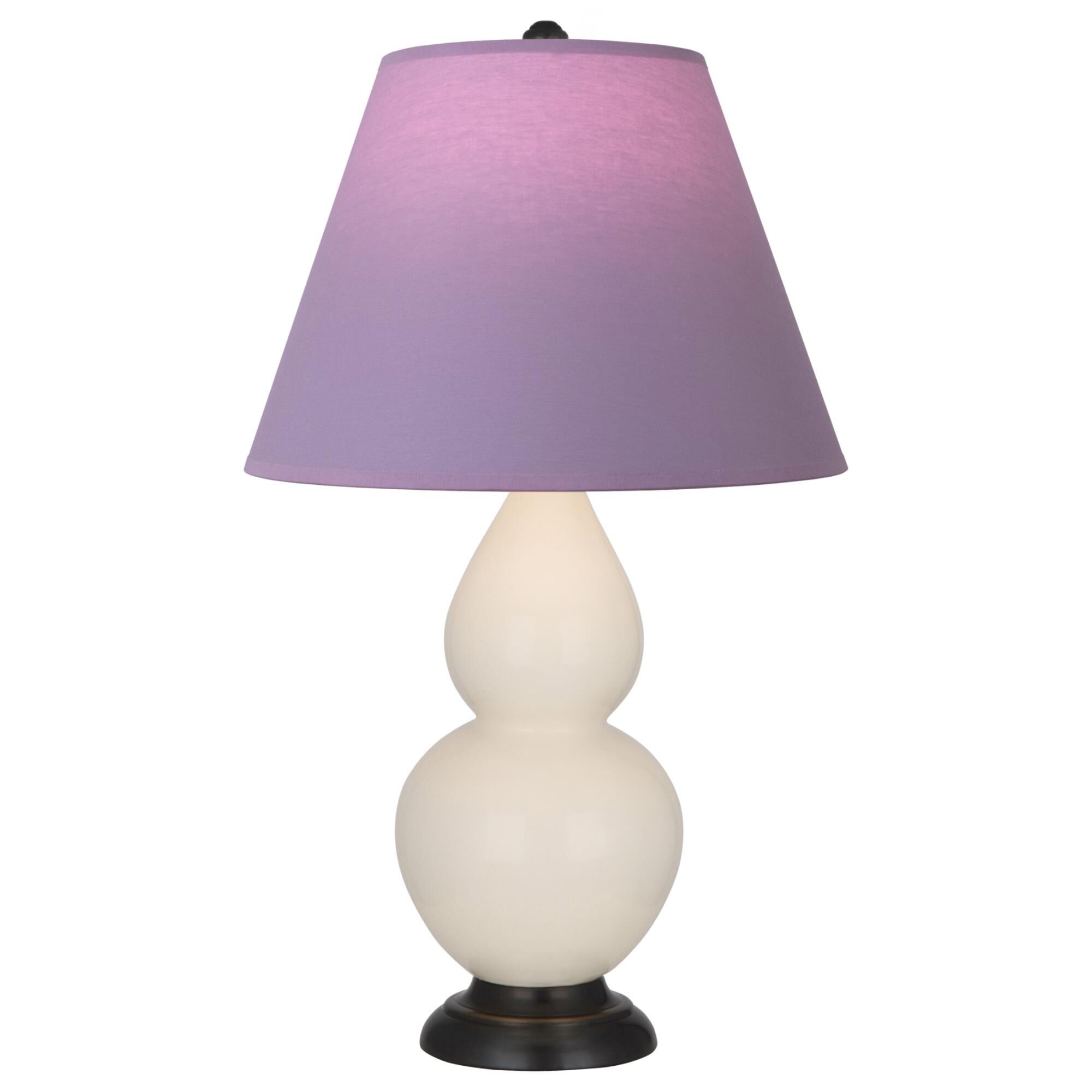 Shown in Bone finish and Lavender and Plum shade and Deep Patina Bronze accent