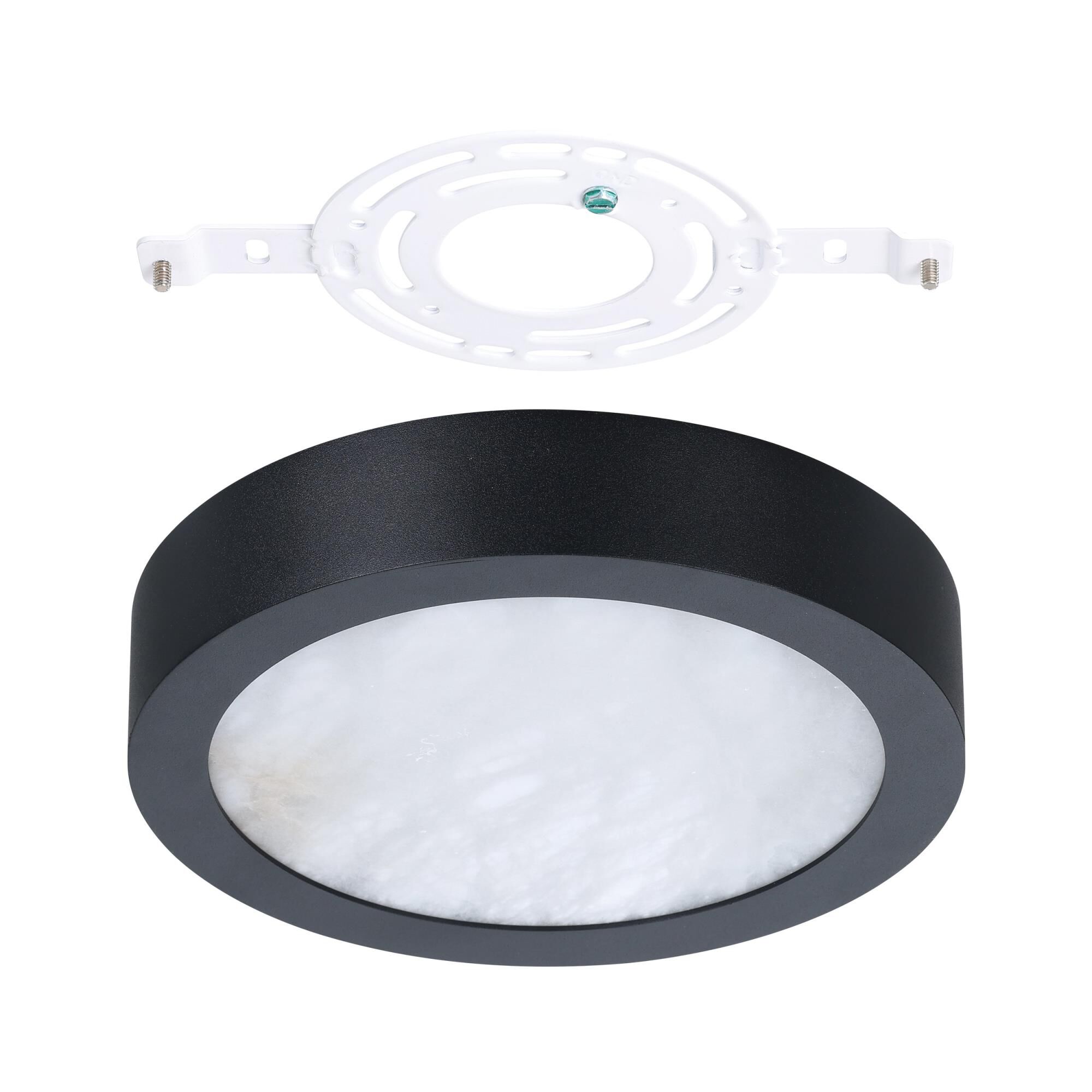 Shown in Textured Black finish and White shade