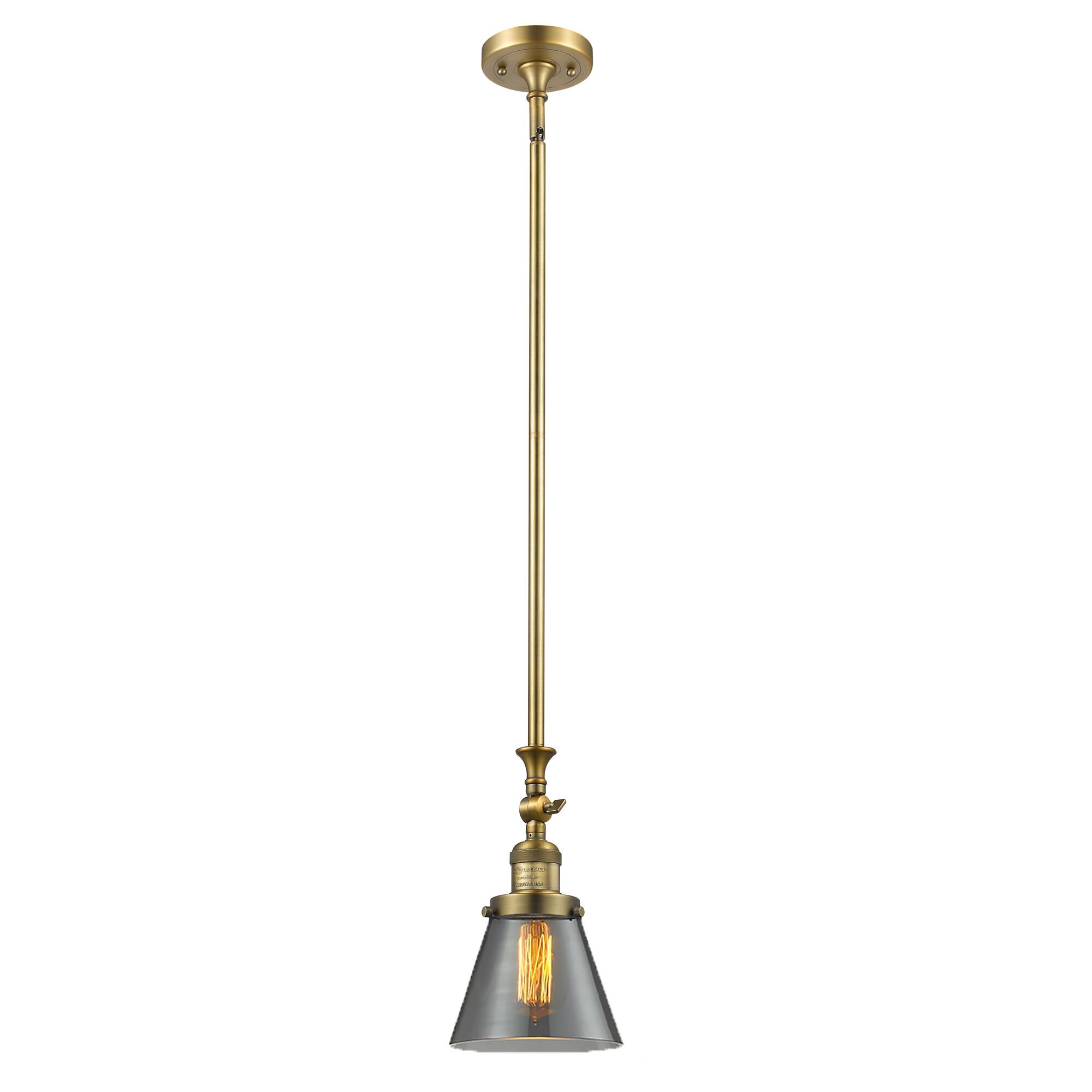 Shown in Brushed Brass finish and Smoked glass