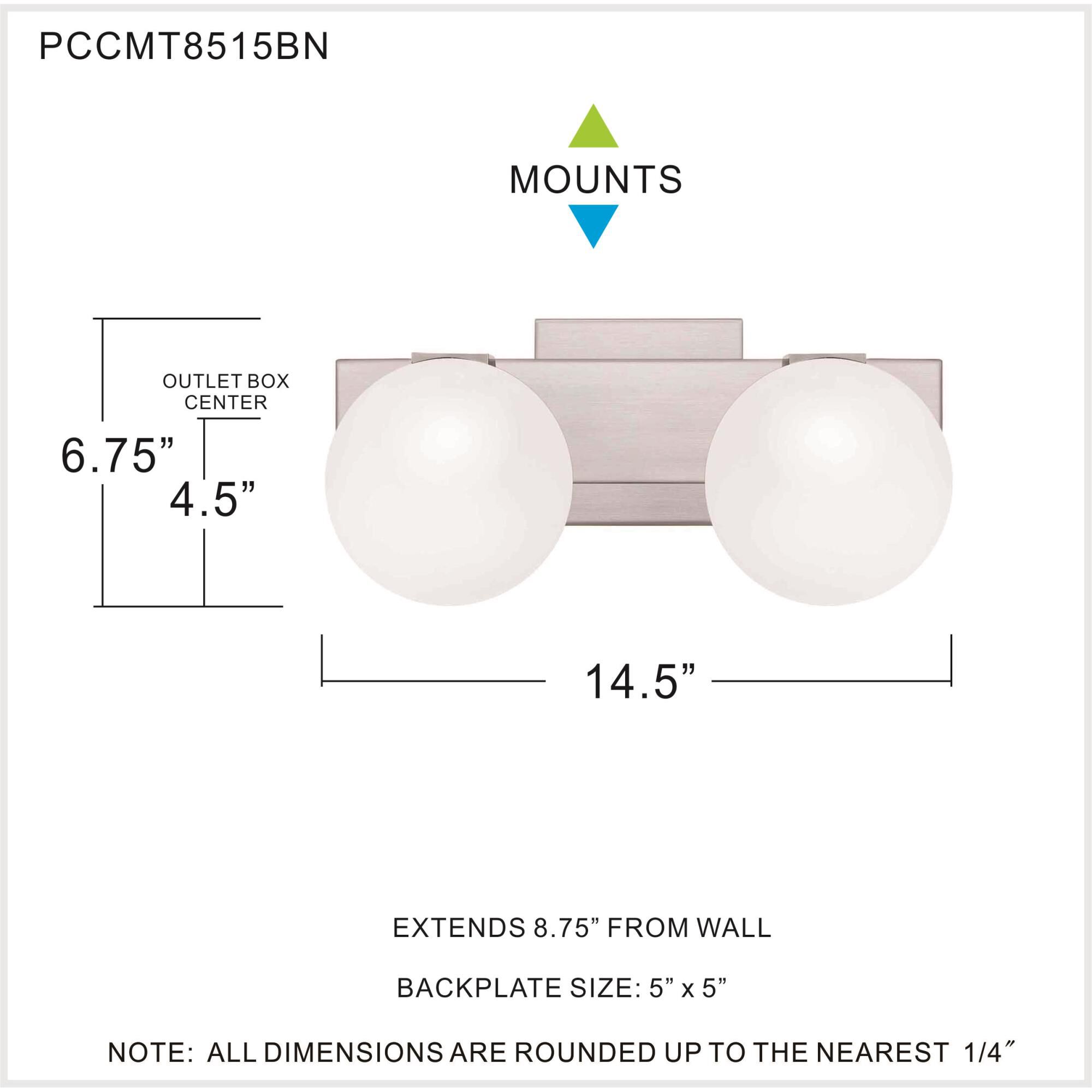 Clements 14 Inch 2 Light Bath Vanity Light by Quoizel