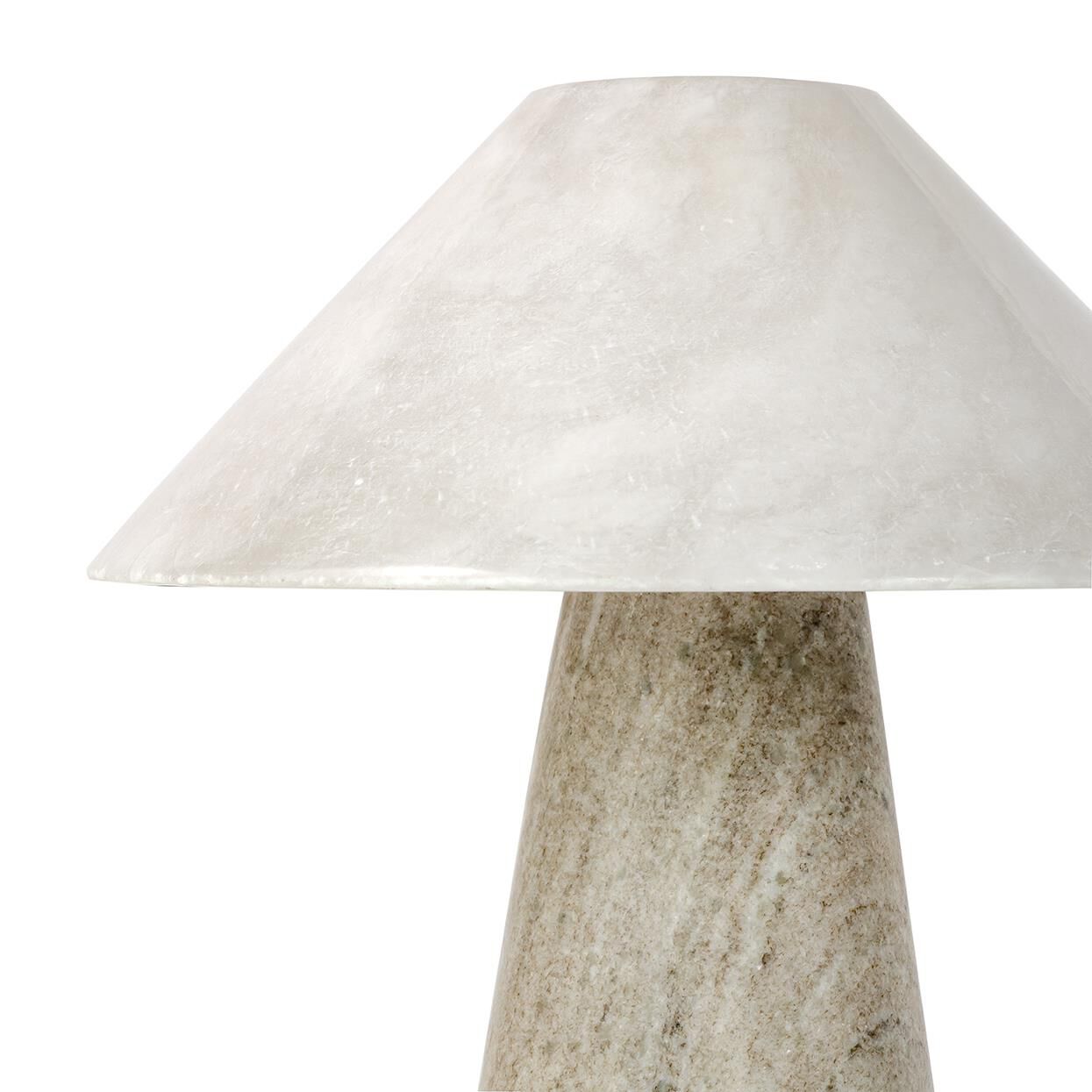 Shown in Natural finish and Alabaster  shade