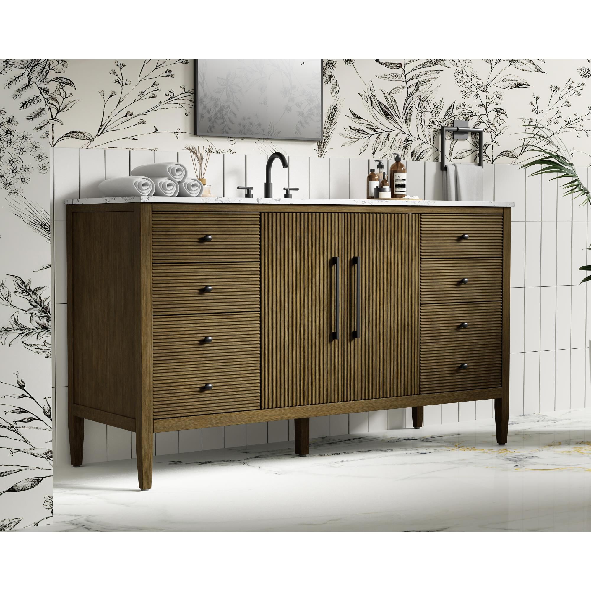 Blakely 60 Inch Bath Vanity by Elegant Dcor