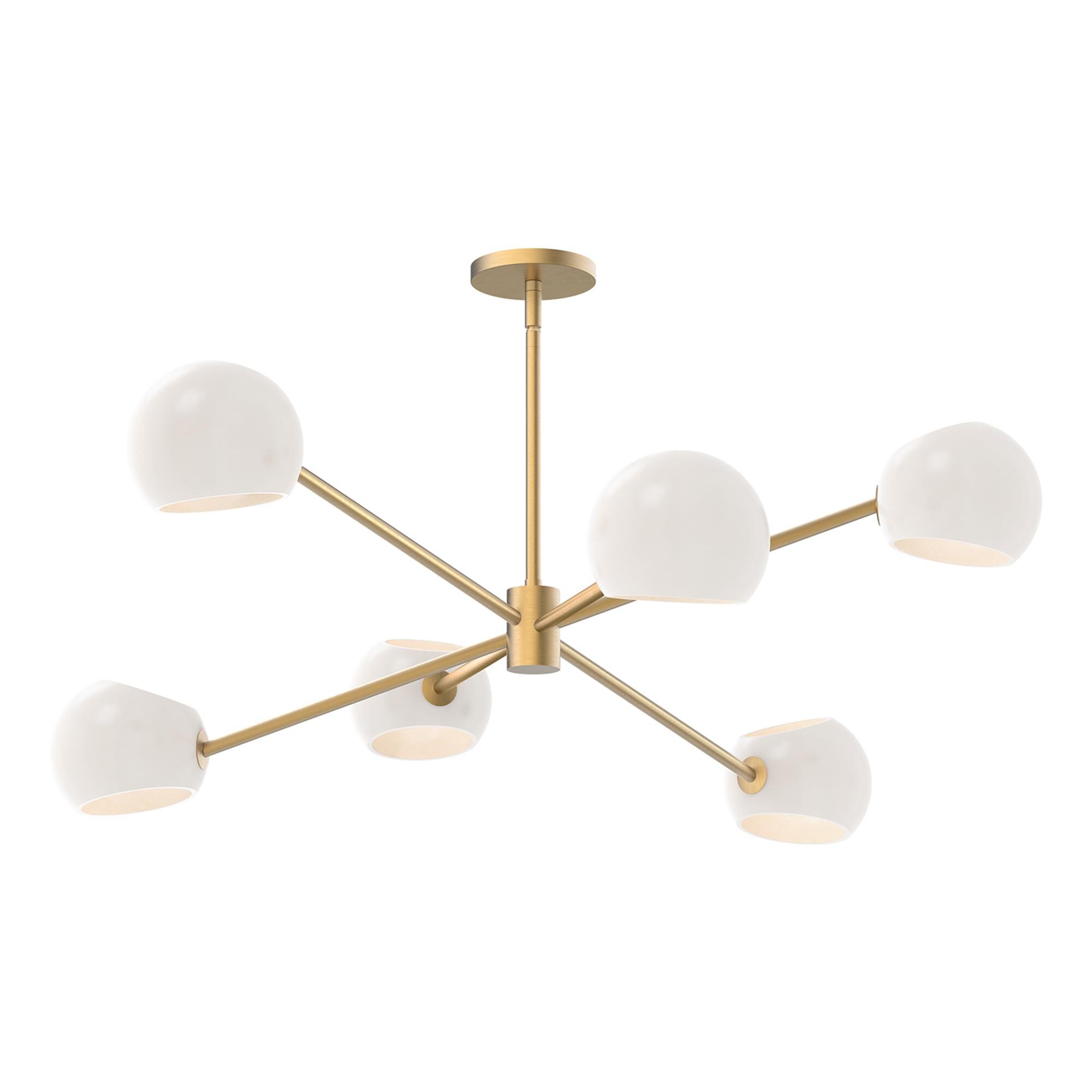 Shown in Brushed Gold finish and Opal Matte glass