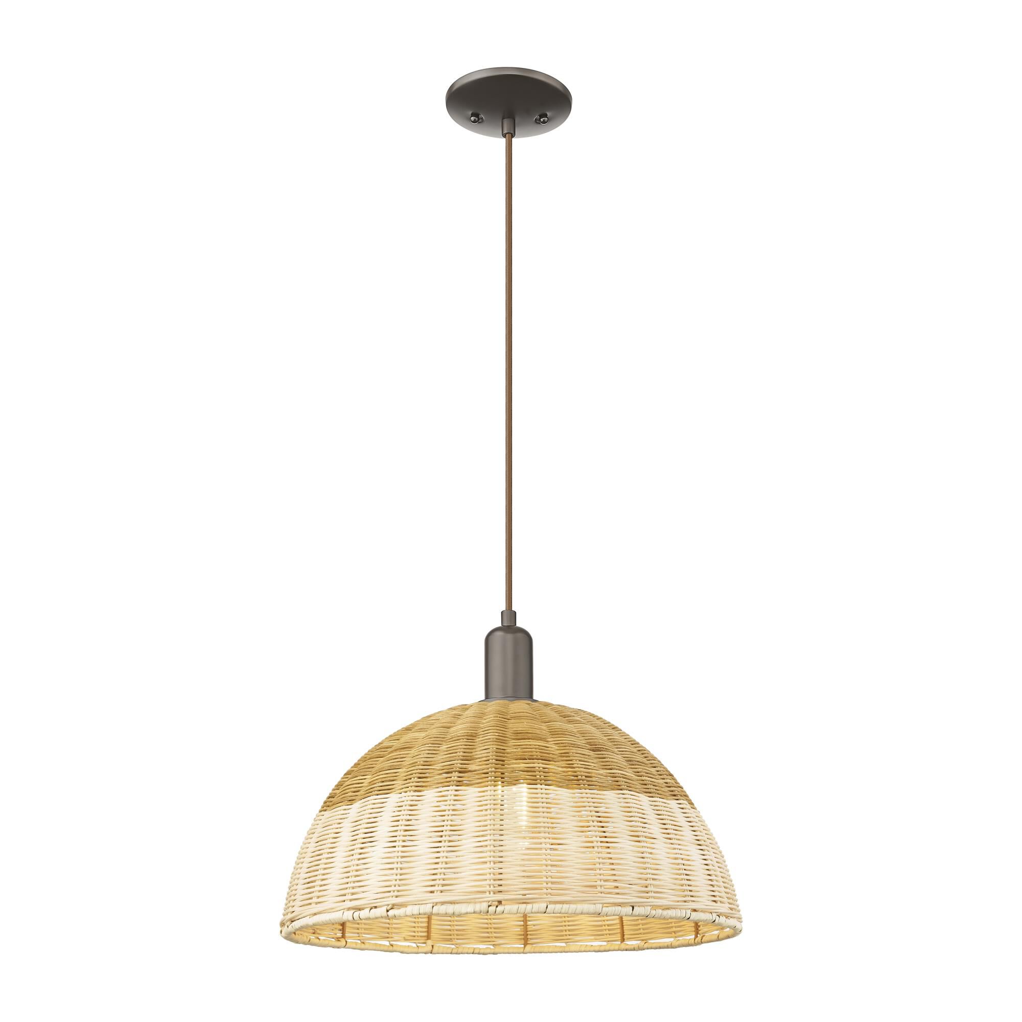 Bruno Marashlian Natural Ballston Dome 16 Inch Large Pendant by Innovations Lighting