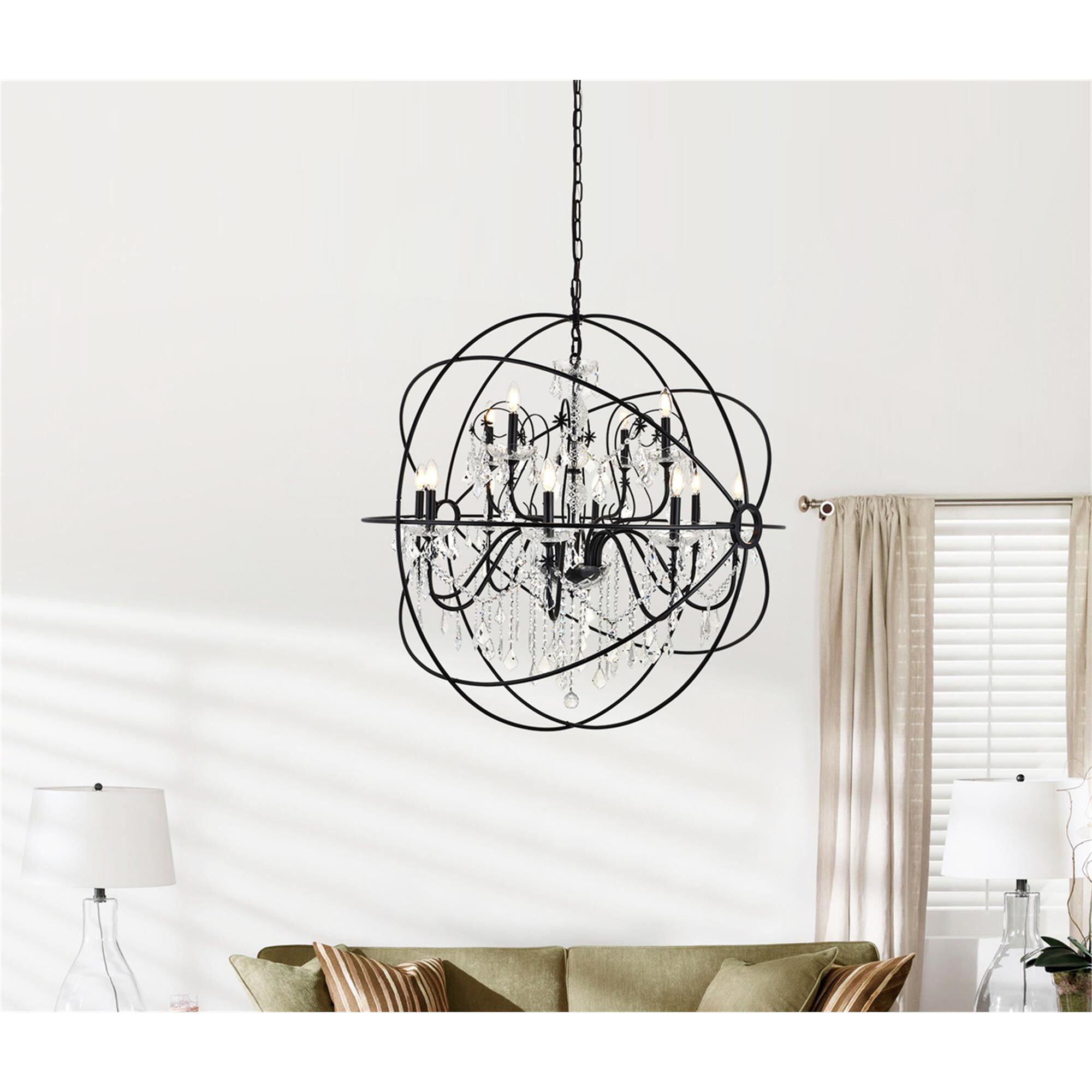 Shown in Black finish and Clear Royal Cut crystal