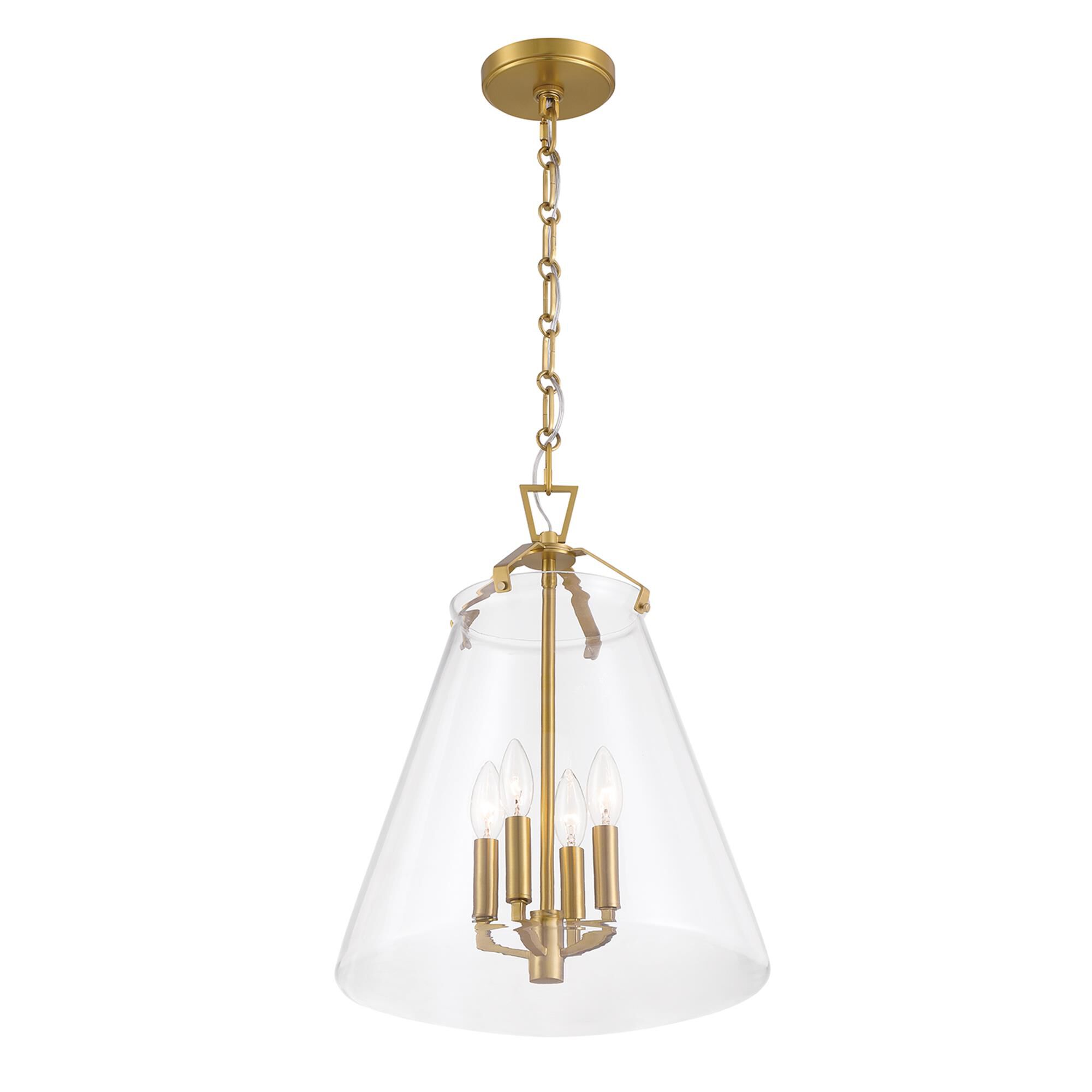 Shown in Luxe Gold finish and Clear glass