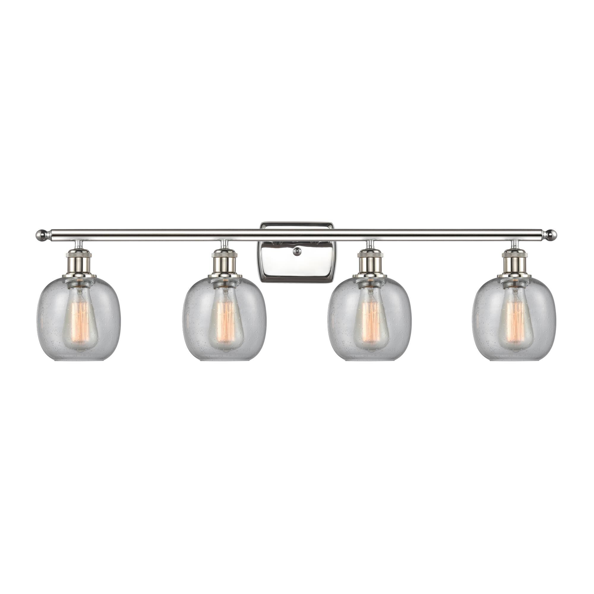 Shown in Polished Nickel finish and Sphere glass and Glass shade