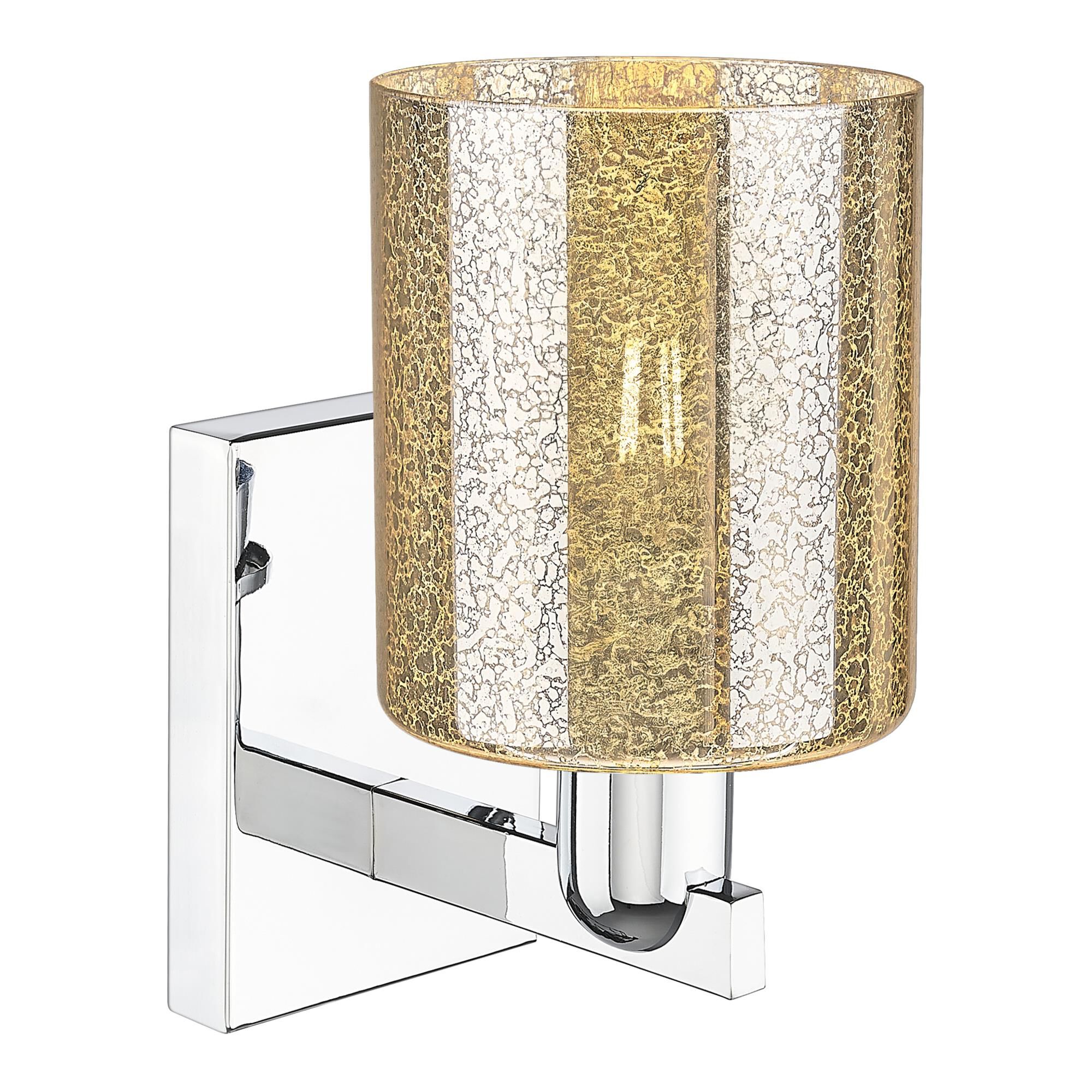 Shown in Polished Chrome finish and Mercury glass