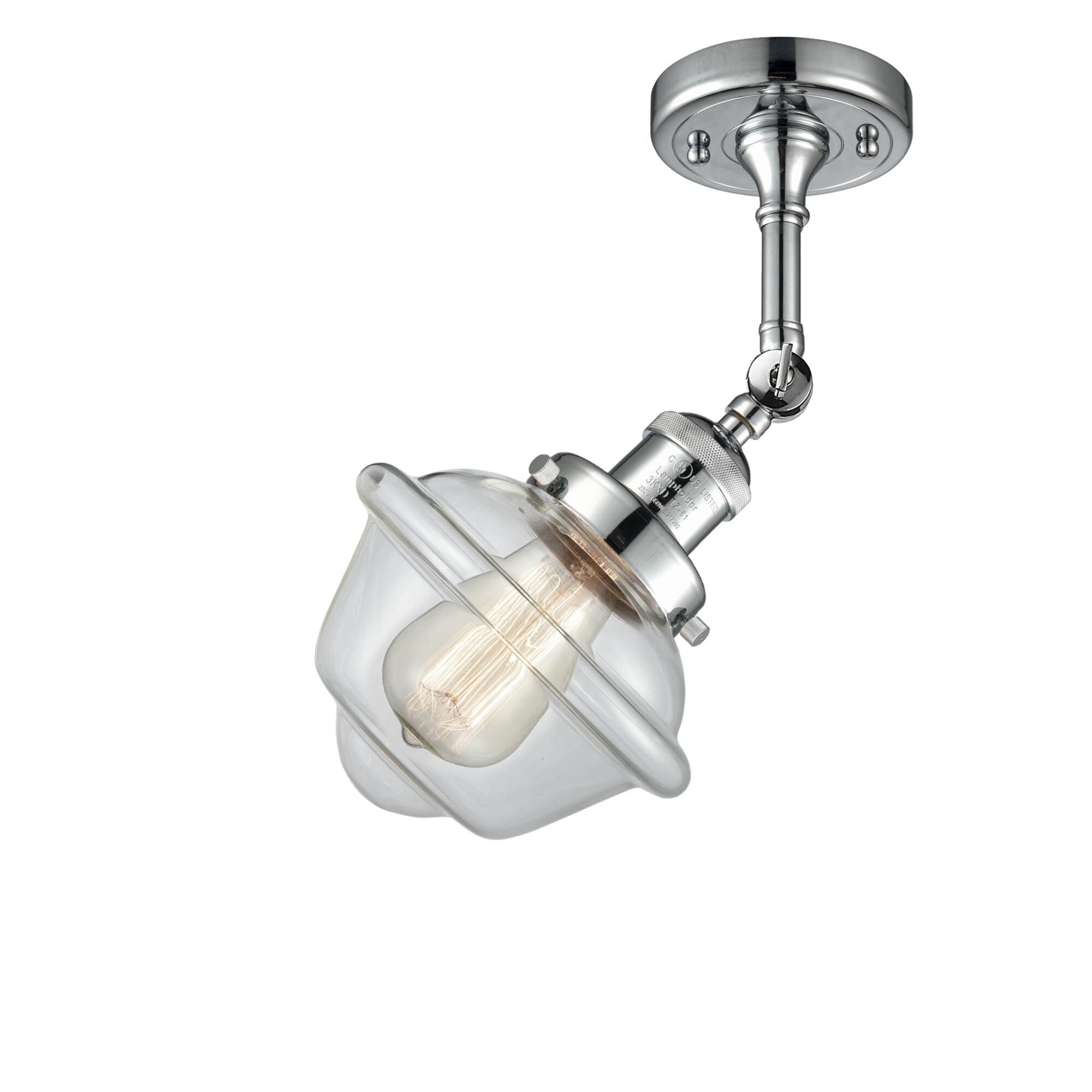 Shown in Polished Chrome finish and Clear glass