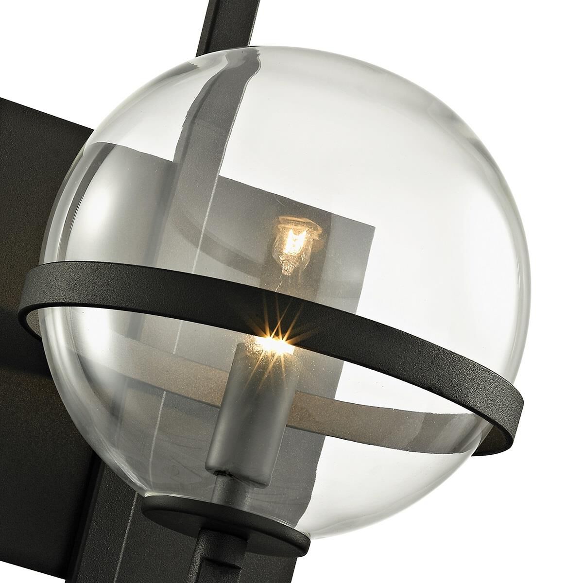 Shown in Textured Black finish and Clear glass