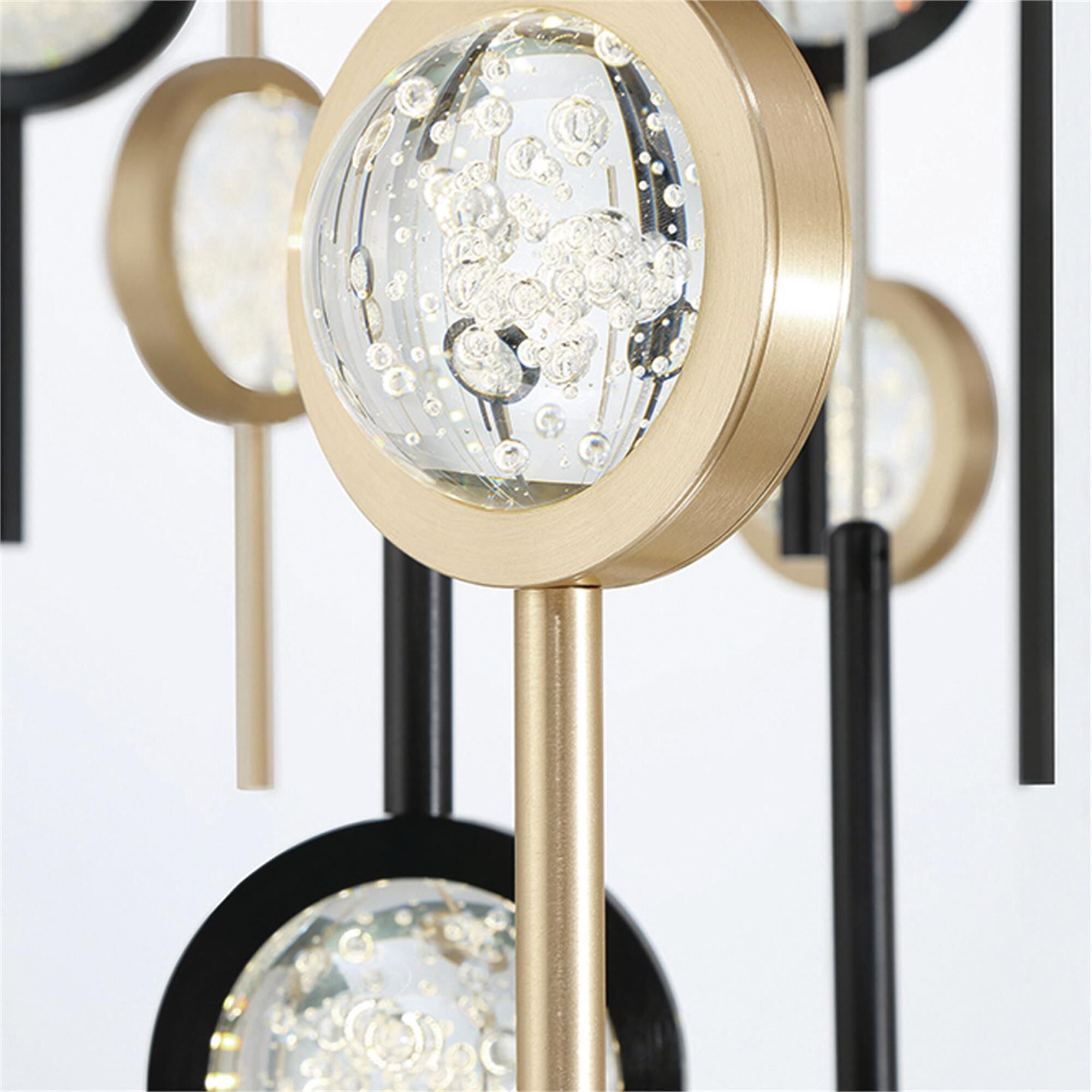Shown in Mixed Black and Brass finish