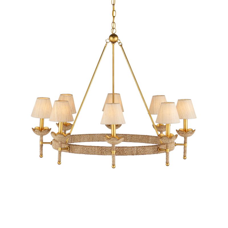 Suzanne Duin Vichy 36 Inch Chandelier by Currey and Company