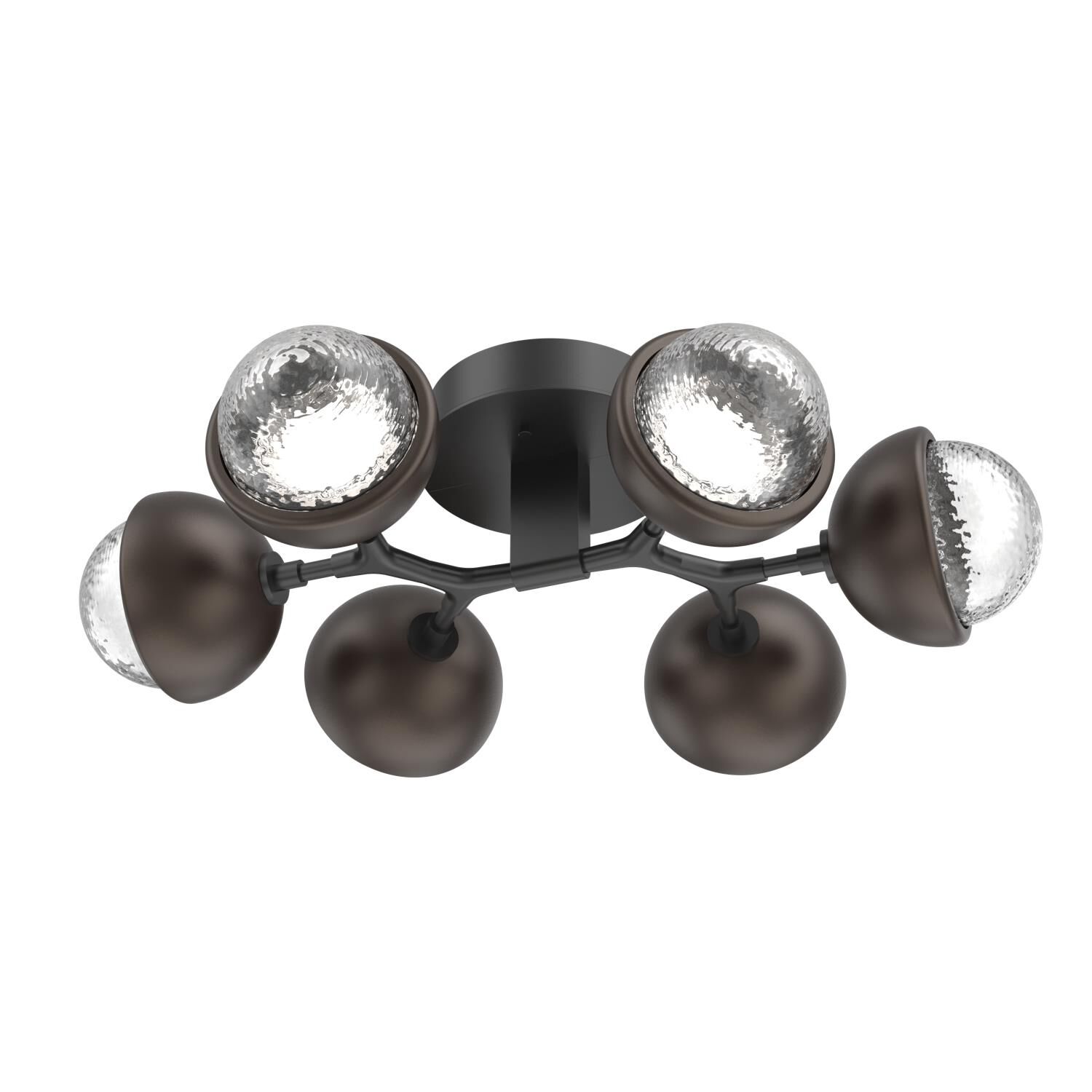Shown in Matte Black finish and Clear glass and Flat Bronze accent