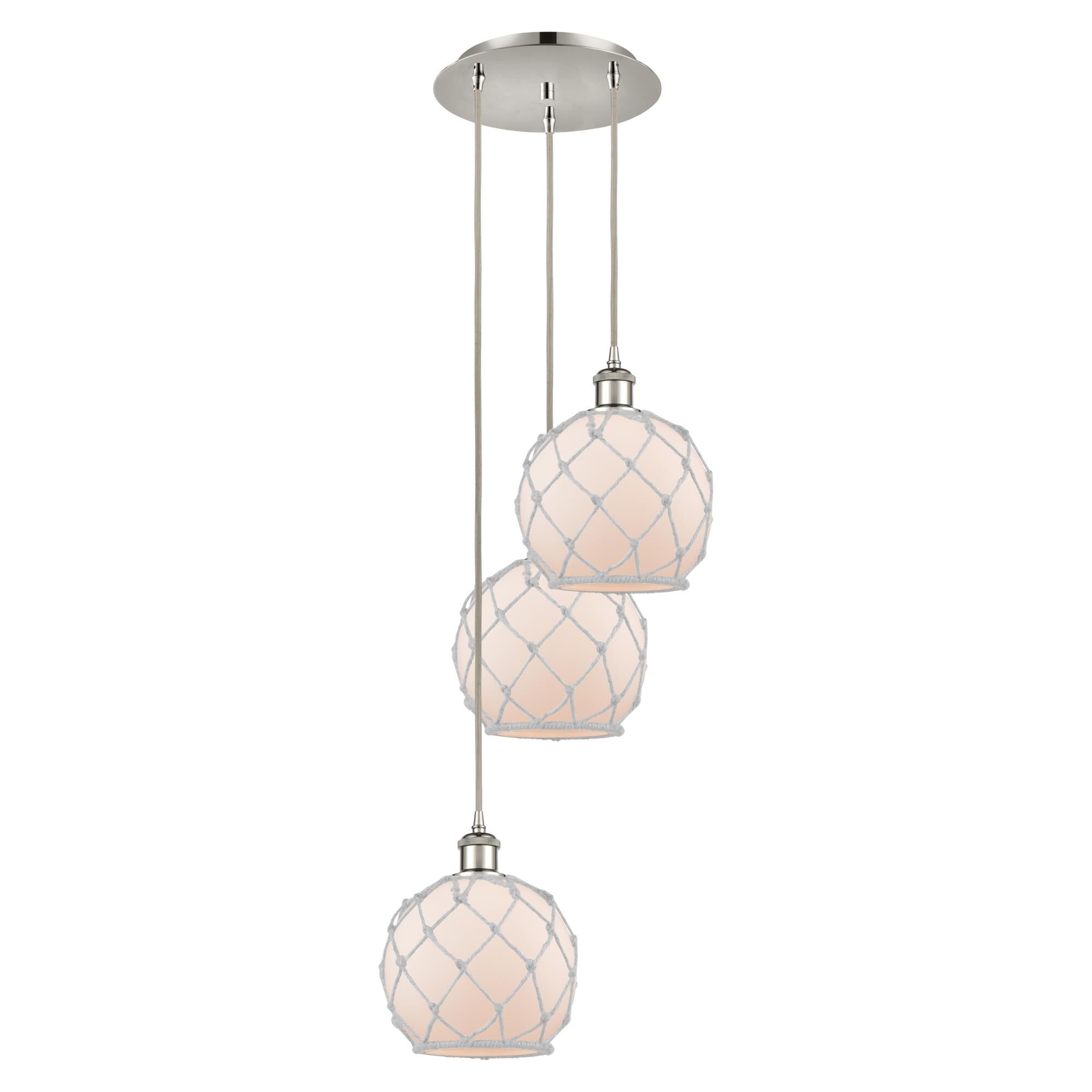 Bruno Marashlian Farmhouse Rope 15 Inch Multi Light Pendant by Innovations Lighting