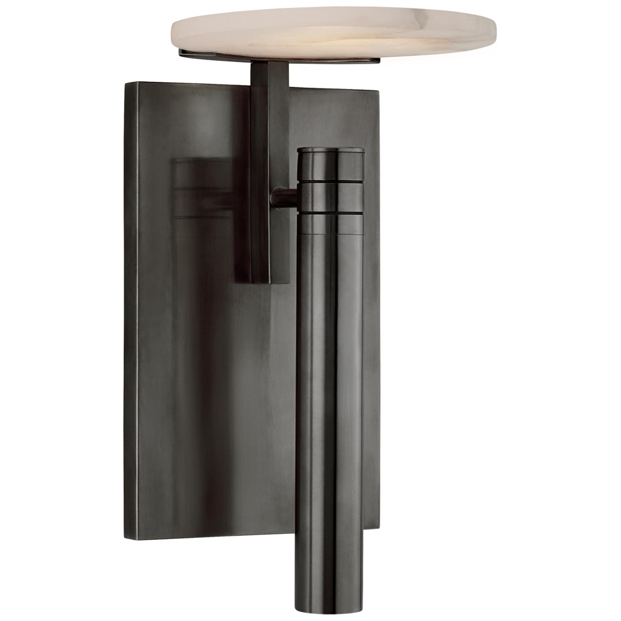 Shown in Bronze finish and Alabaster glass