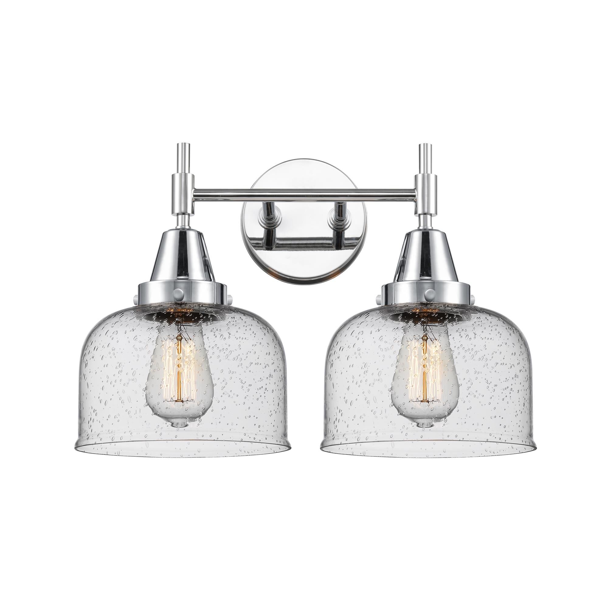 Shown in Polished Chrome finish and Seedy Large Cone glass