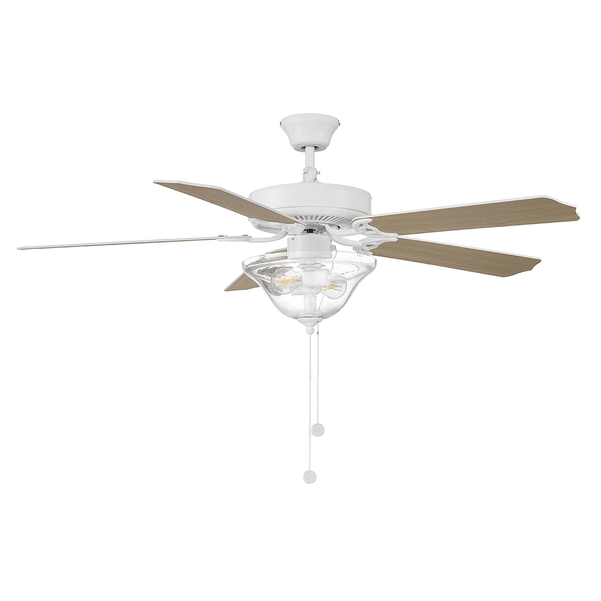 Shown in Bisque White finish and Clear Bubble glass