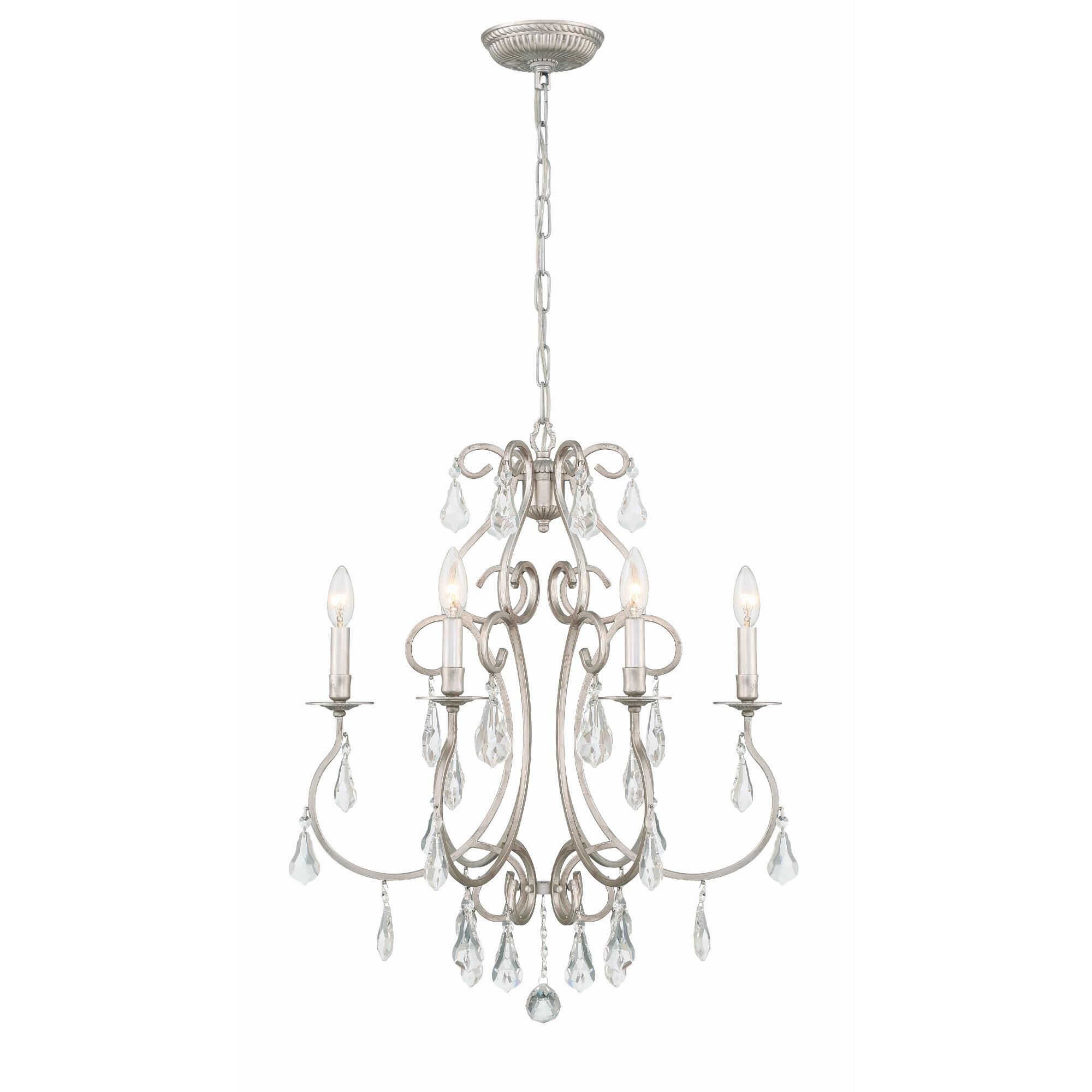 Shown in Olde Silver finish and Hand Cut Crystal crystal