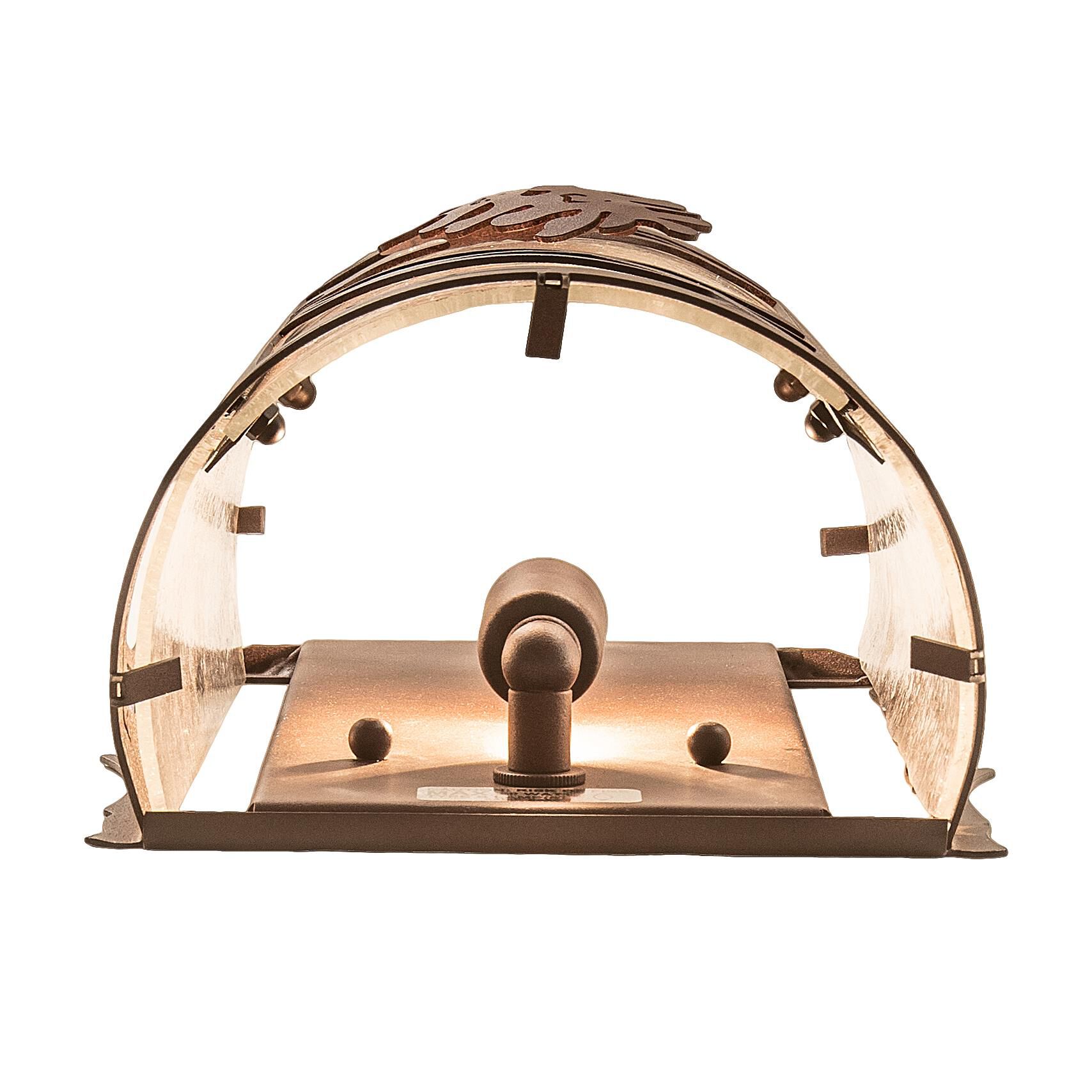 Shown in Wrought Iron finish and Seeded  Or Acrylic glass