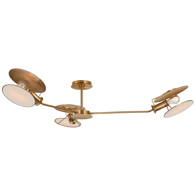 Thomas O'Brien Osiris 47 Inch 3 Light Semi Flush Mount by Visual Comfort Signature Collection