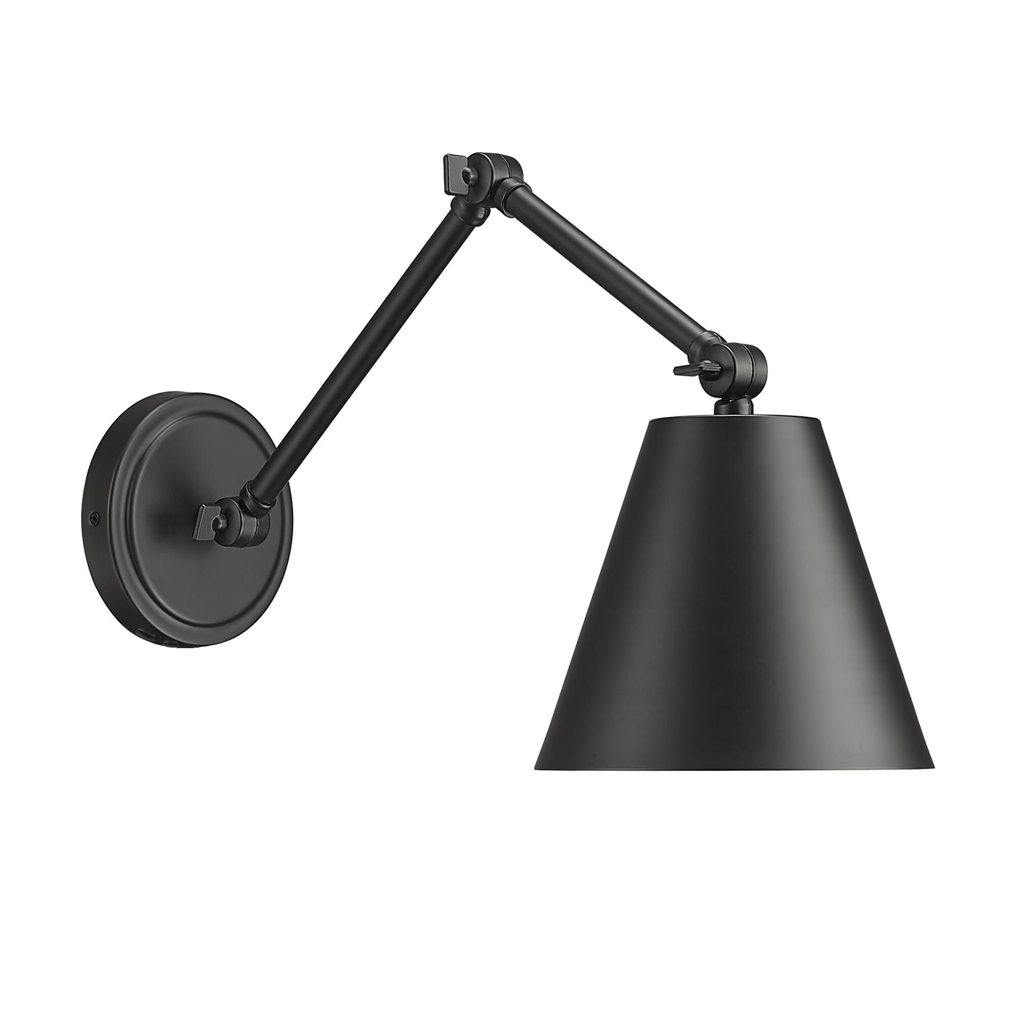 Shown in Matte Black finish and Matte Black glass and Matte Black shade