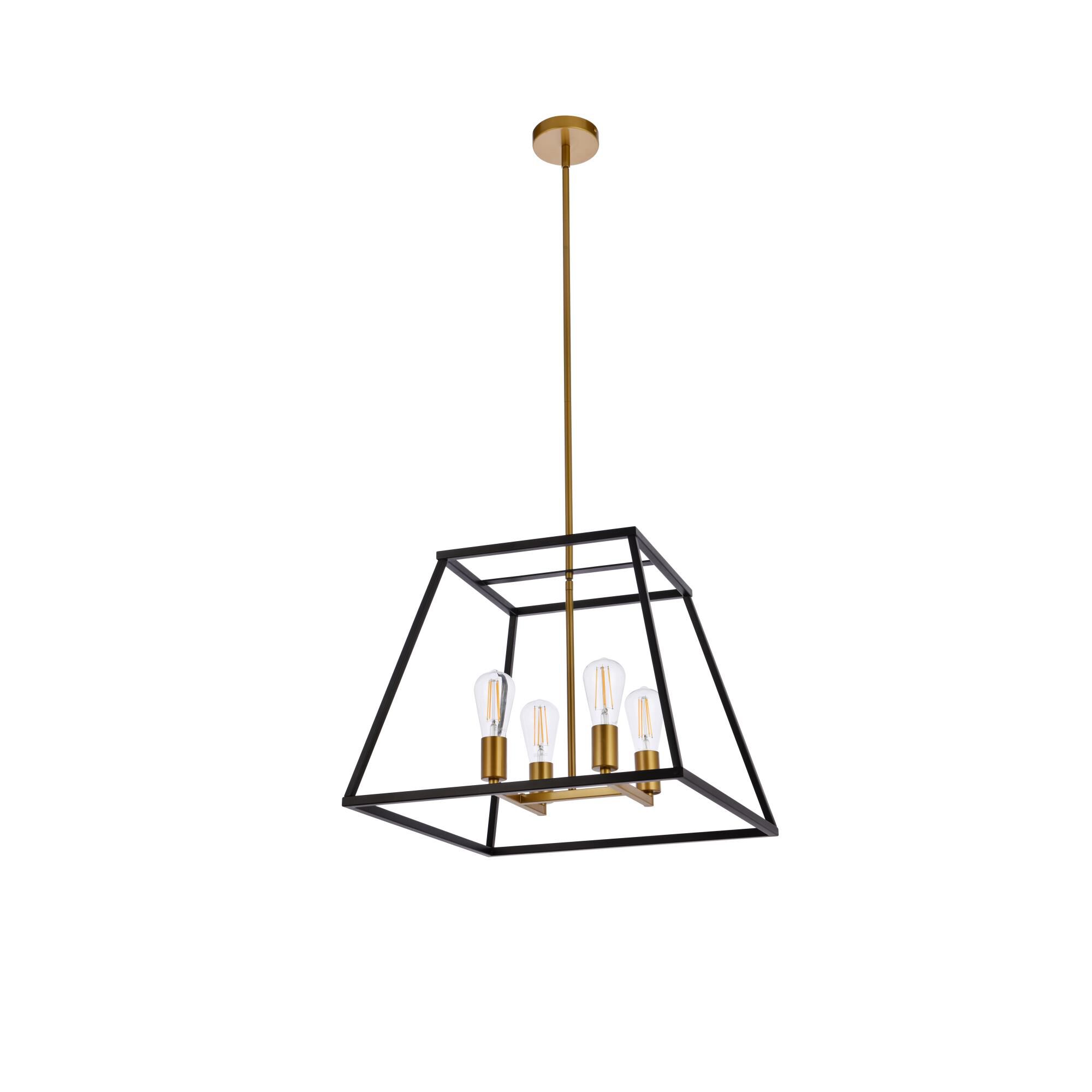 Shown in Black and Brass finish