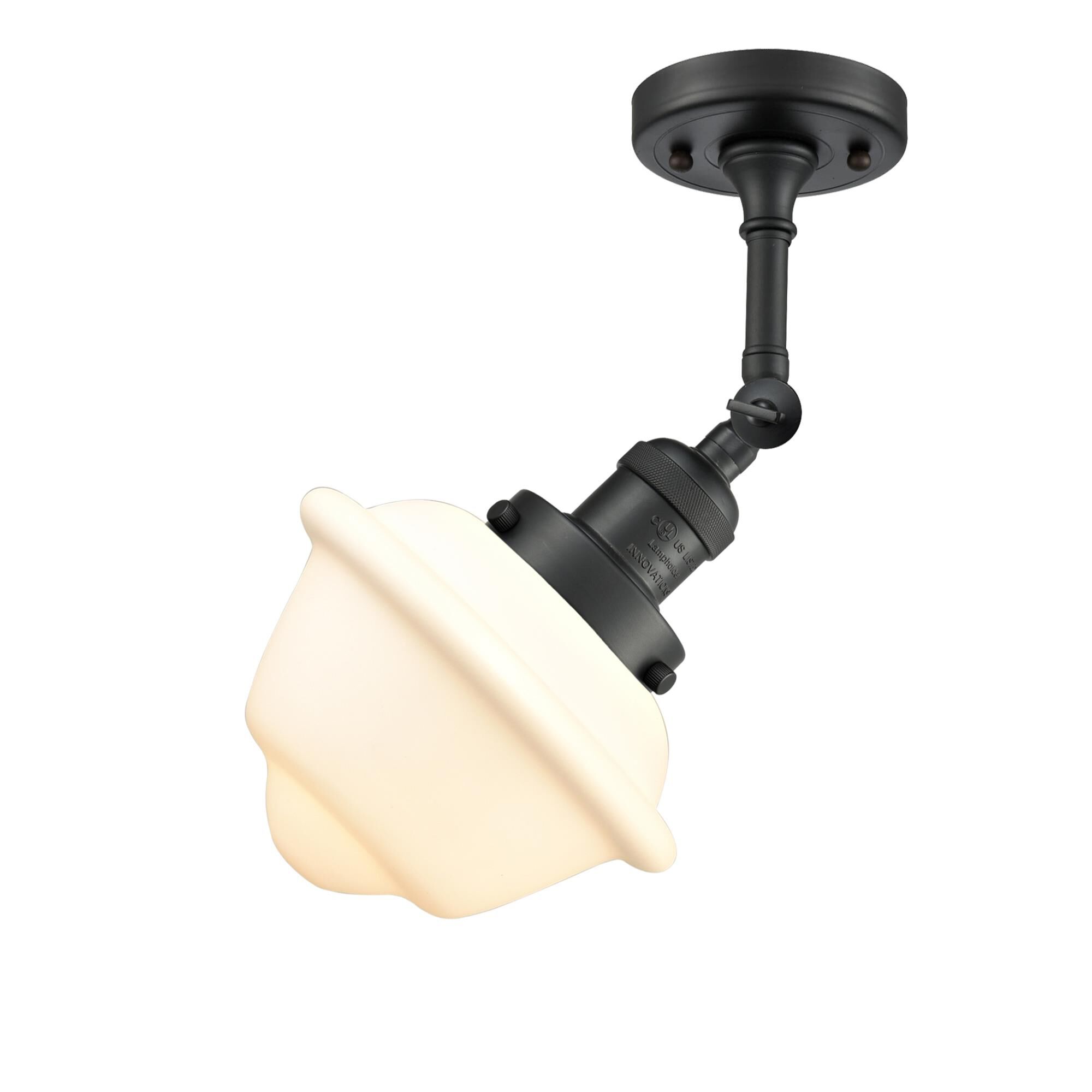 Bruno Marashlian Small Oxford 7 Inch 1 Light Semi Flush Mount by Innovations Lighting