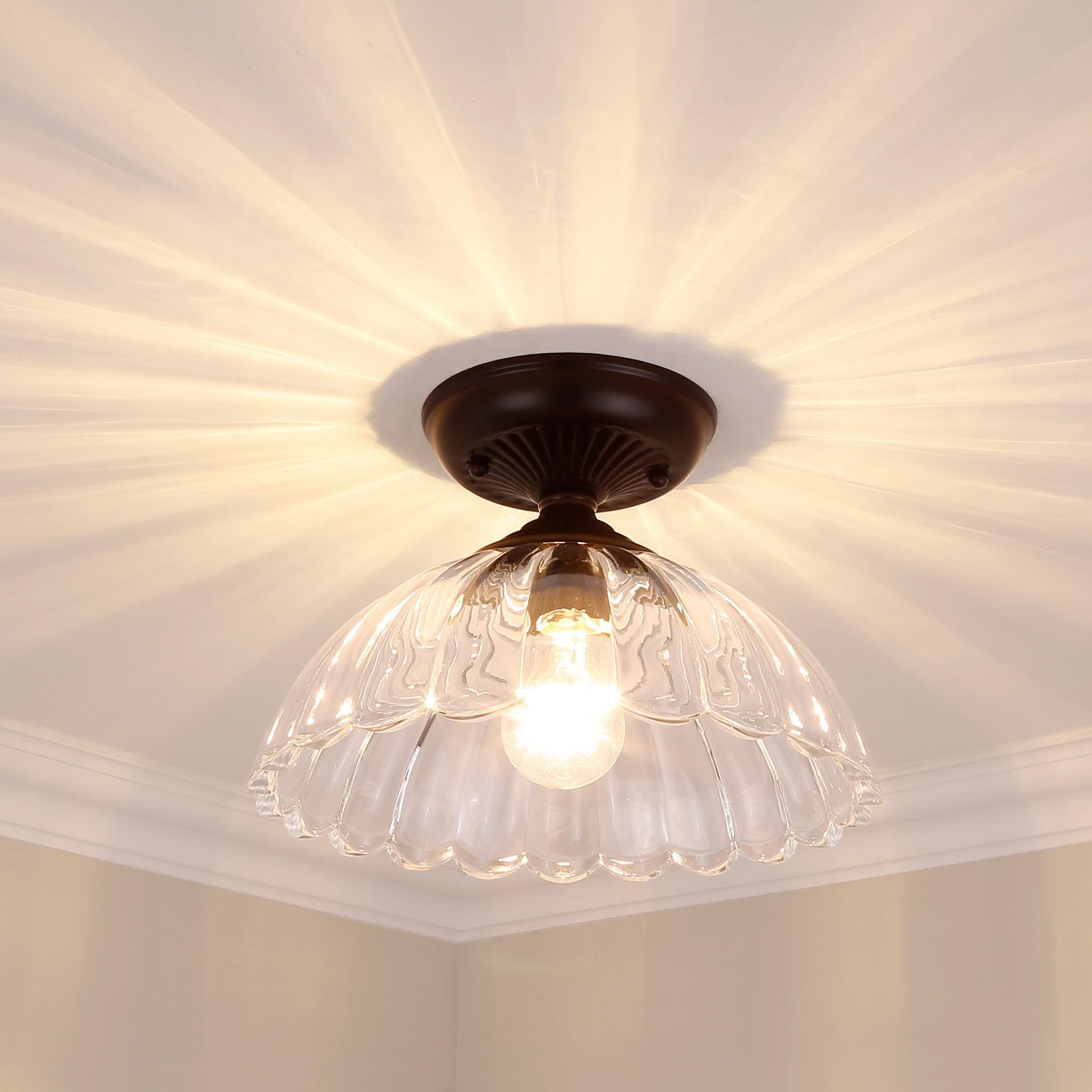 Audra 12 Inch Semi Flush Mount by Golden Lighting