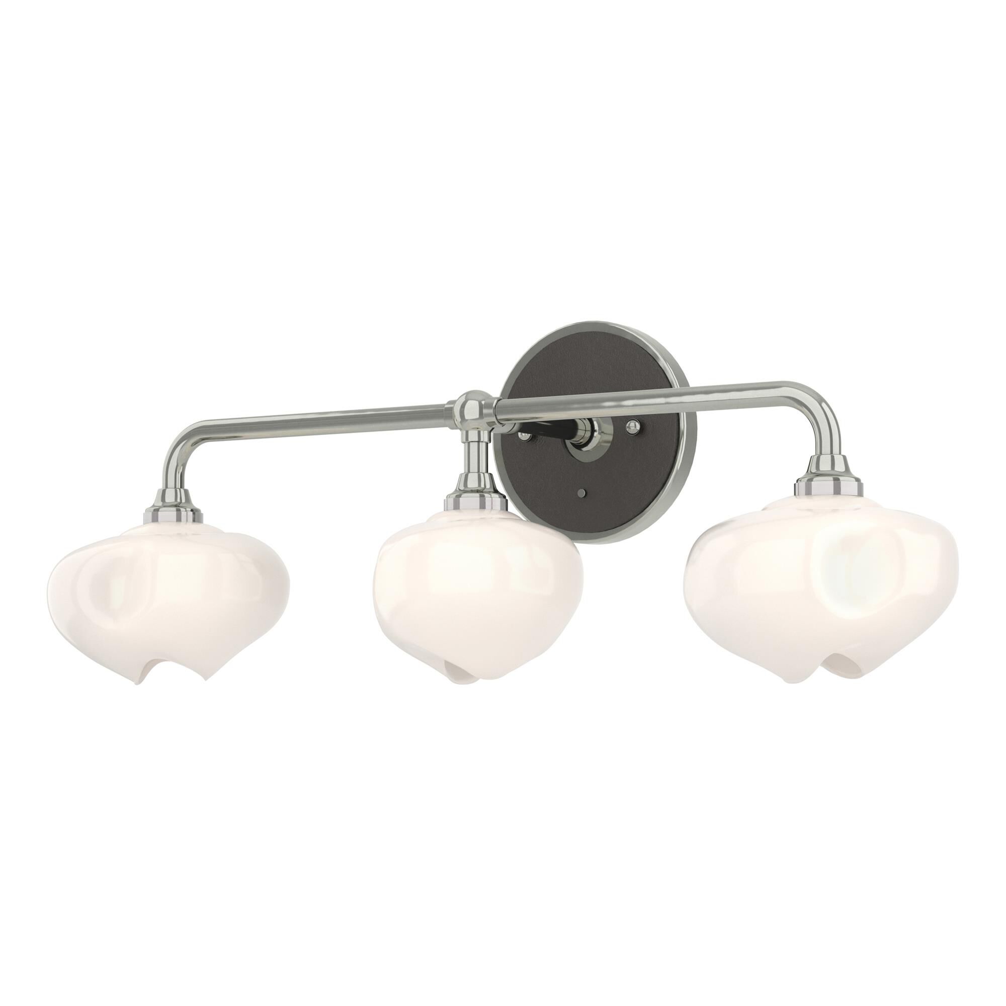 Shown in Sterling finish and Frosted glass and Oil Rubbed Bronze accent