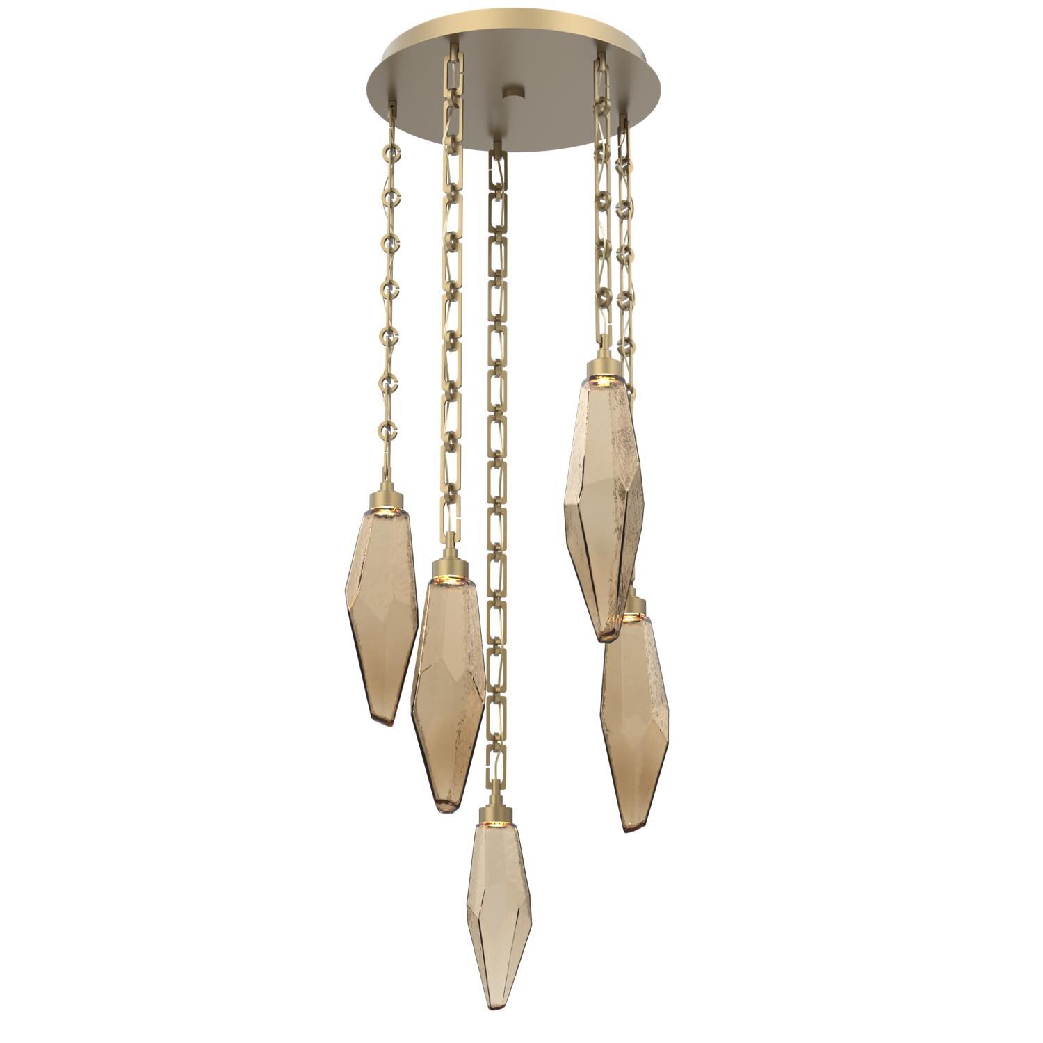 Levi Wilson Rock Crystal 19 Inch Multi Light Pendant by Hammerton Studio