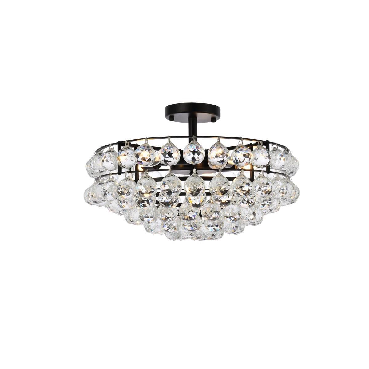 Savannah 16 Inch 3 Light Flush Mount by Elegant Lighting