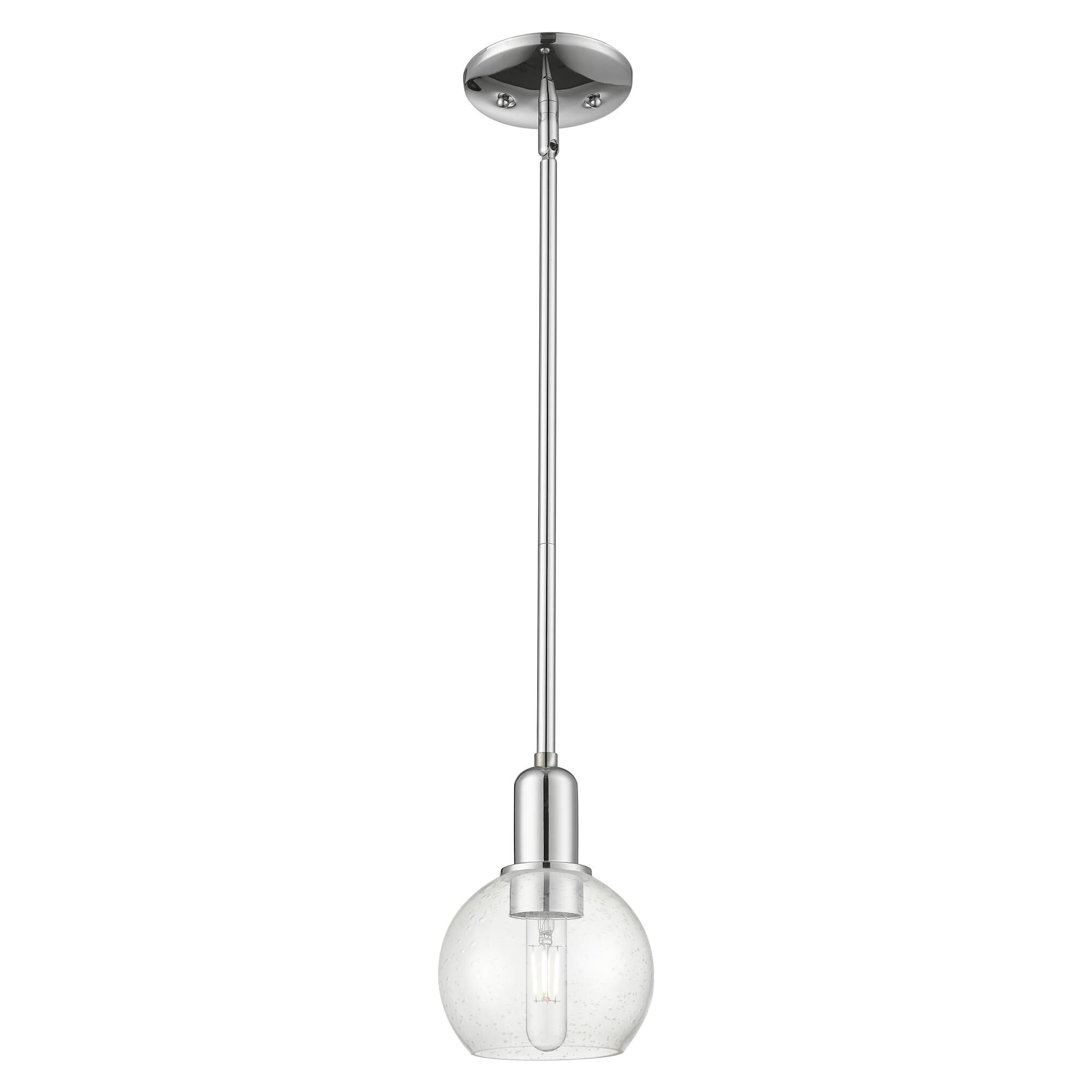 Shown in Polished Chrome finish and Seedy glass