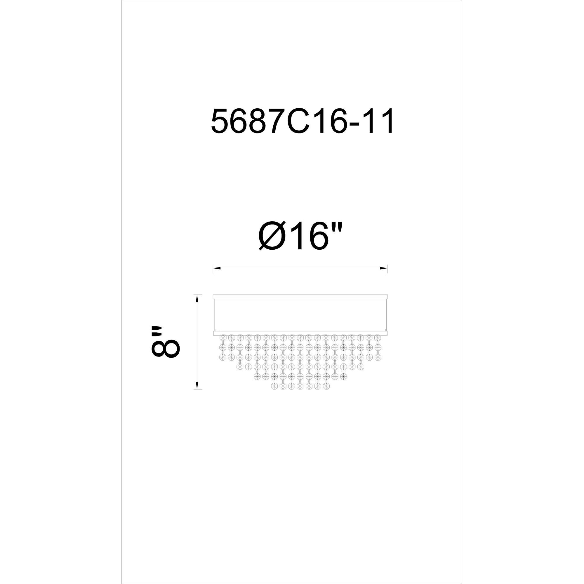 Medina 16 Inch 7 Light Flush Mount by CWI Lighting