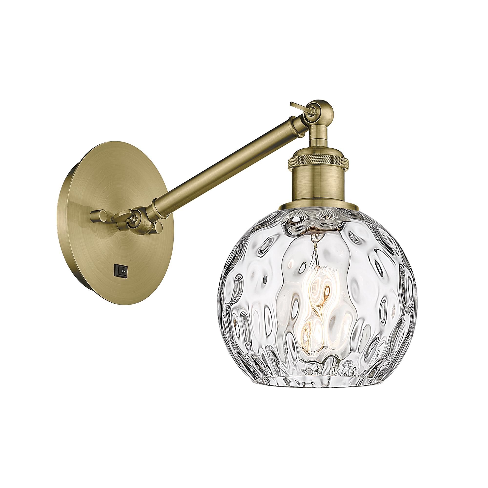 Shown in Antique Brass finish and Clear Athens Water  6