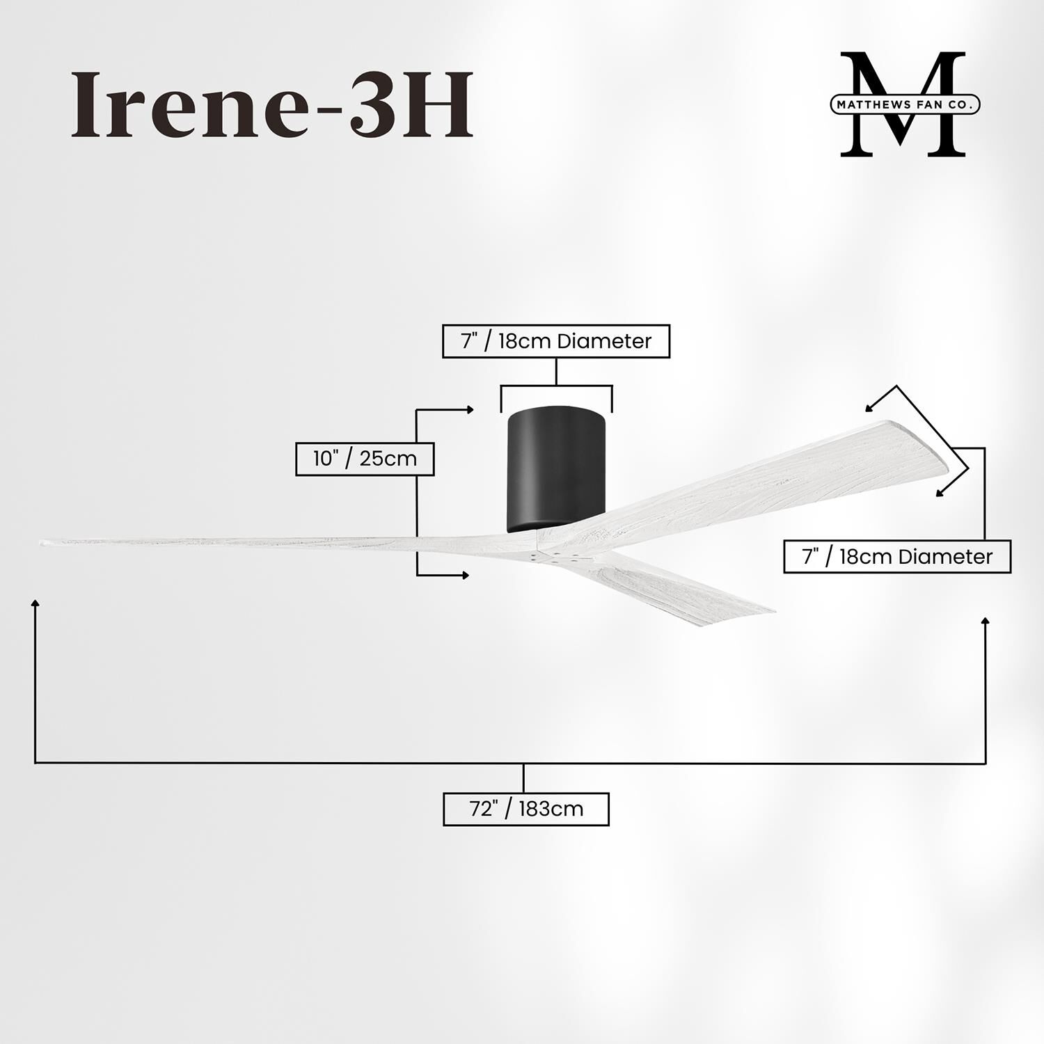 Irene 72 Inch Flush Mount Fan by Matthews Fan Company