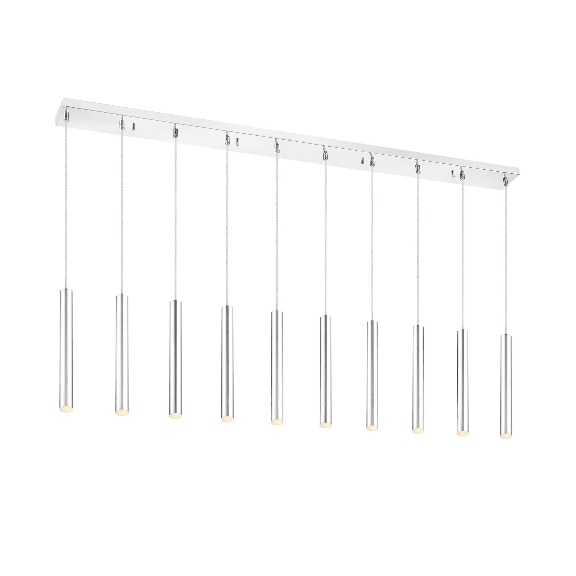 Shown in Chrome finish and Steel glass and Steel shade