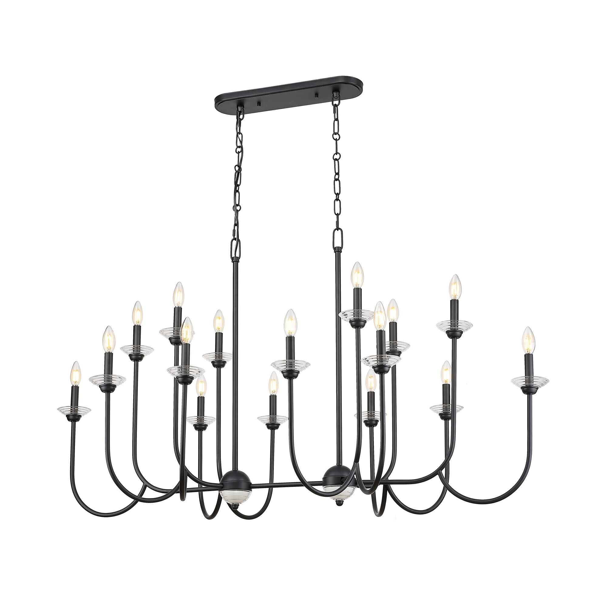 Shown in Matte Black finish and Clear Ribbed glass and Clear Ribbed shade