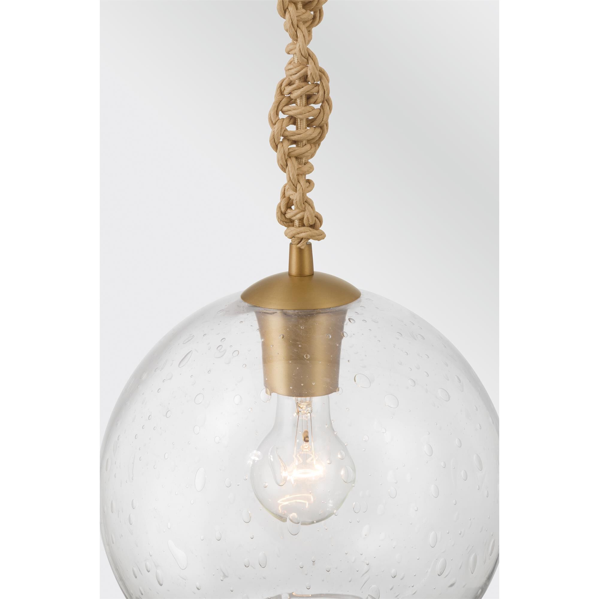 Shown in Legacy Brass finish and Clear Seeded glass