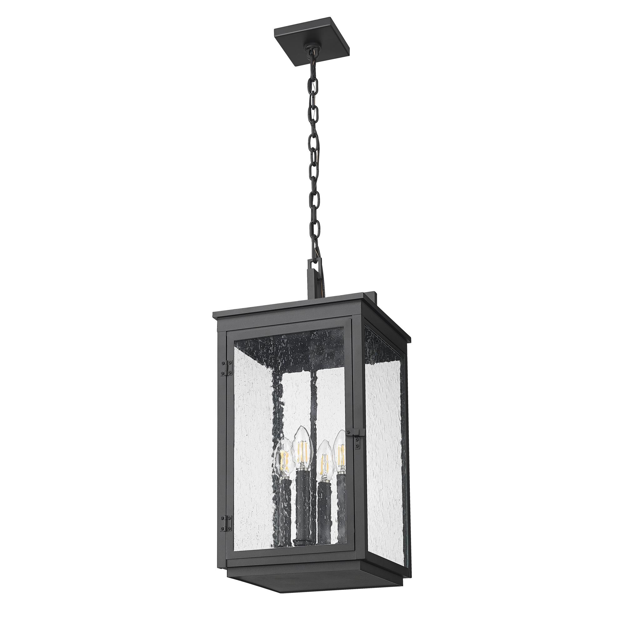 Shown in Sand Black finish and Clear Seedy glass and Clear Seedy shade
